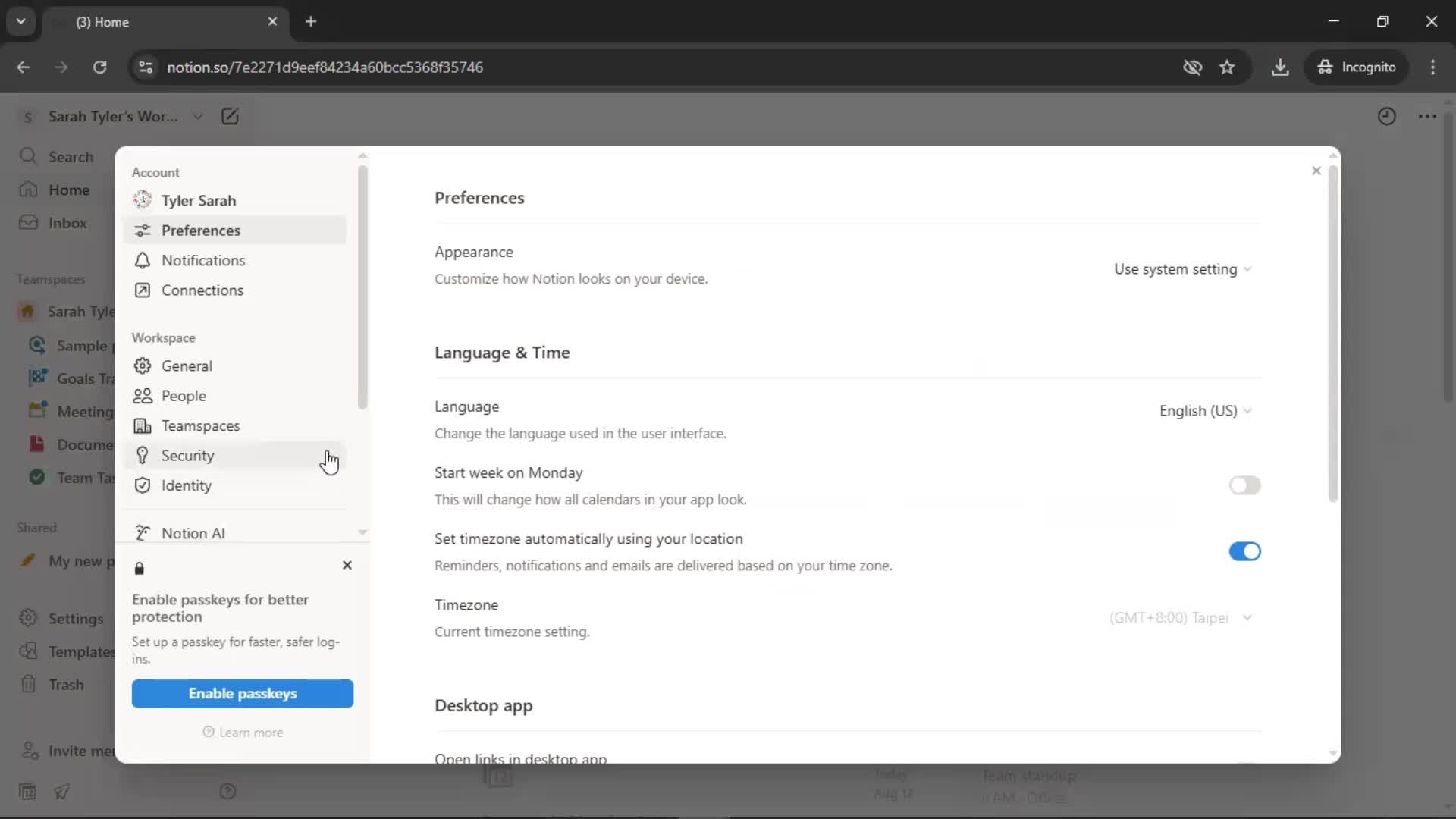 Importing screenshot