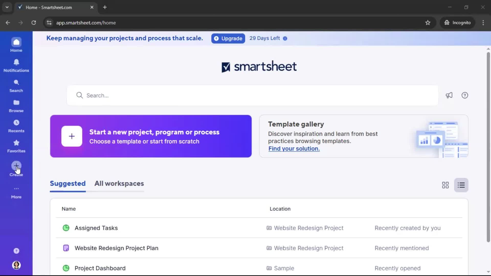 Importing data screenshot