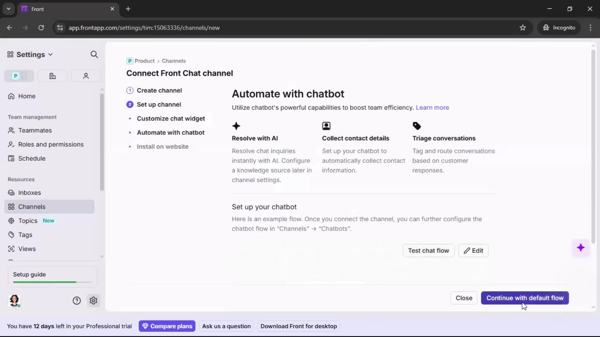 Installing a widget screenshot