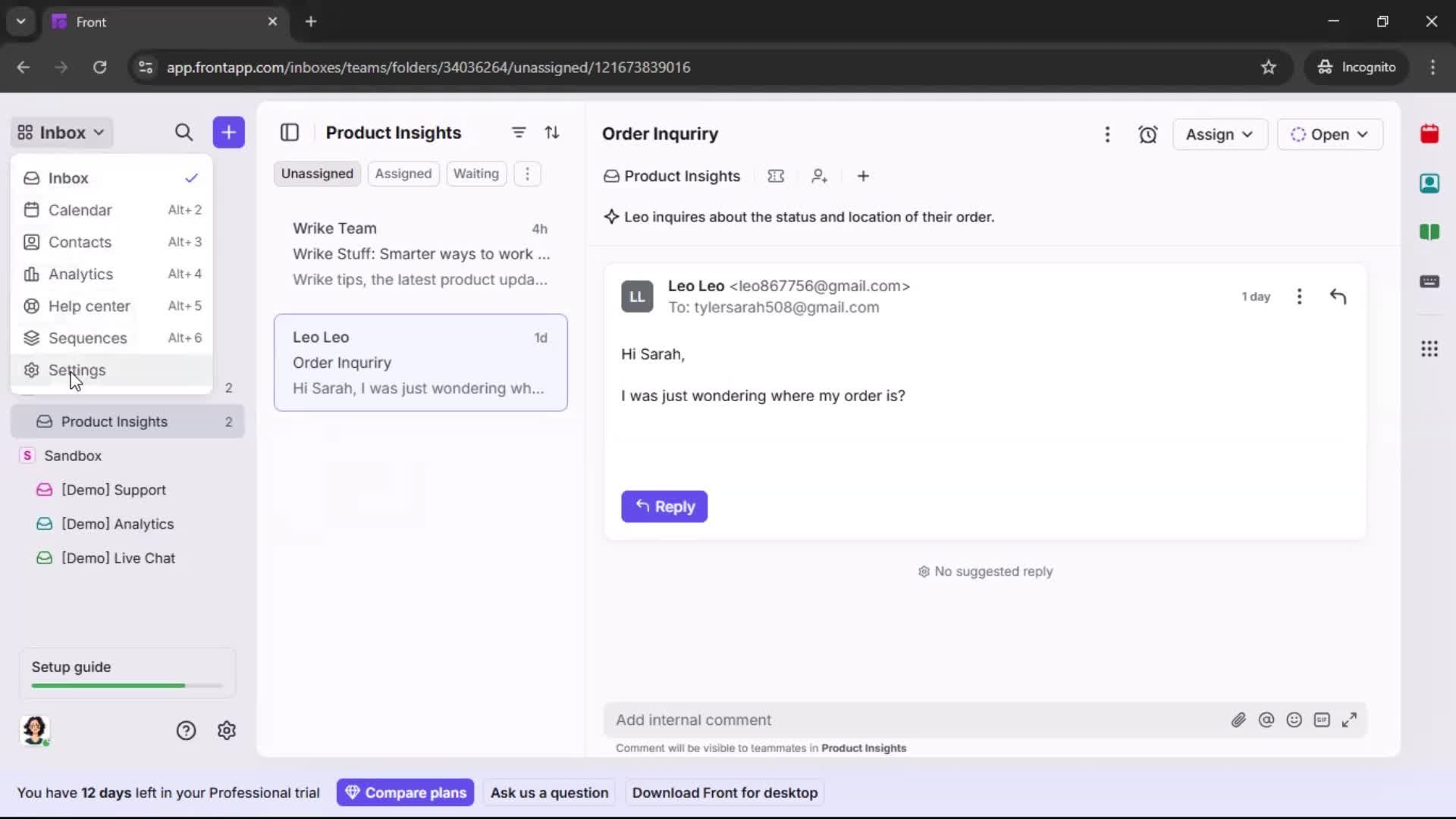 Installing a widget screenshot