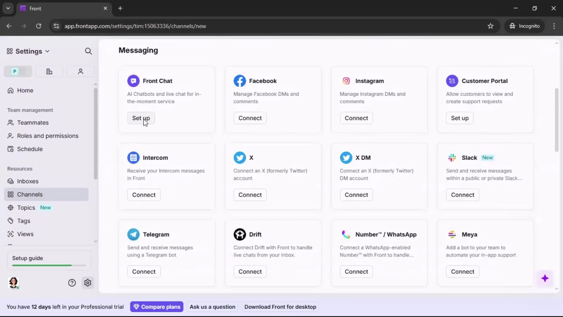 Installing a widget screenshot