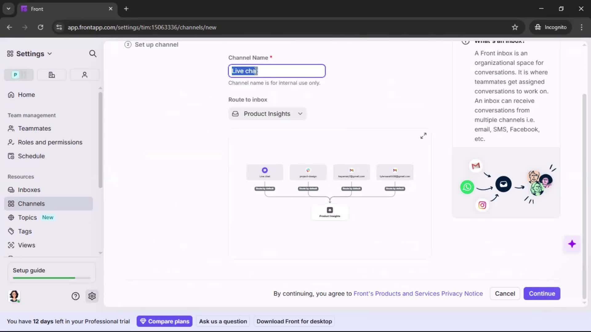 Installing a widget screenshot