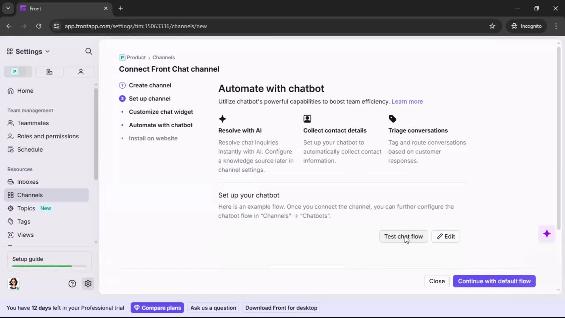 Installing a widget screenshot