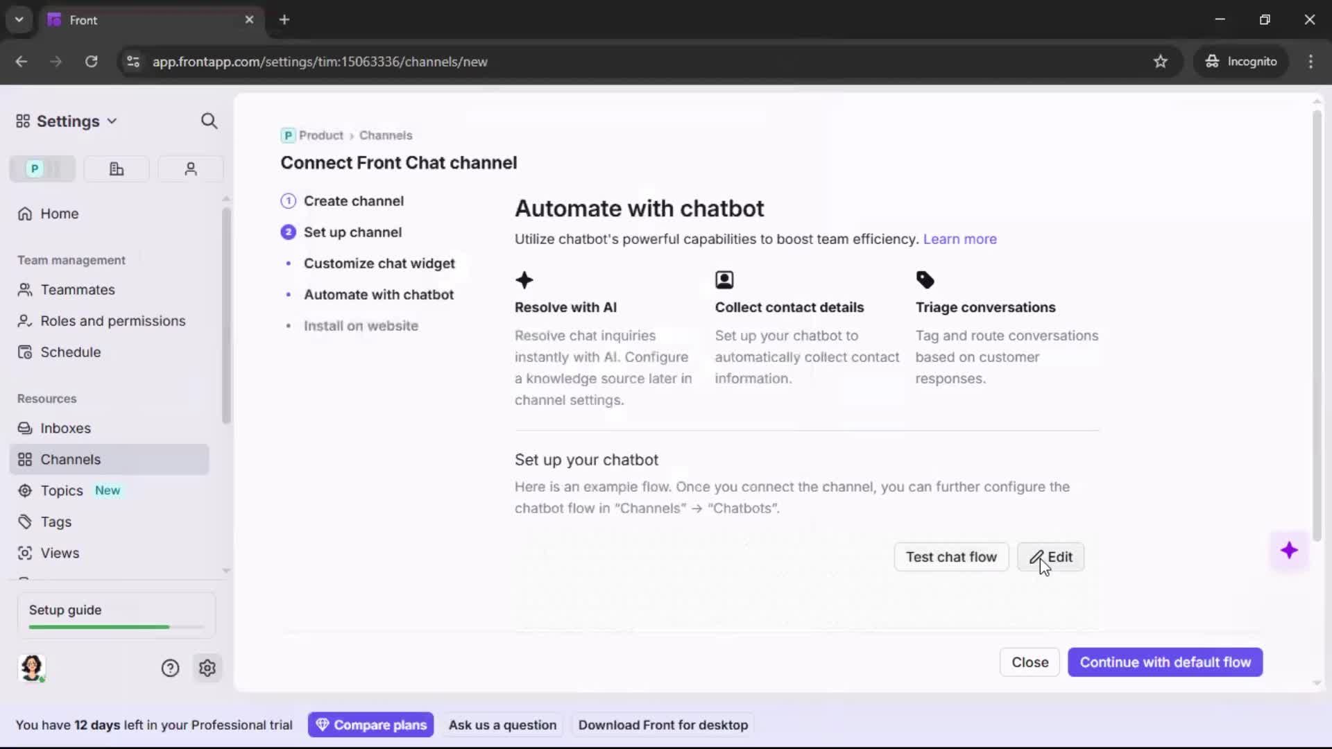 Installing a widget screenshot