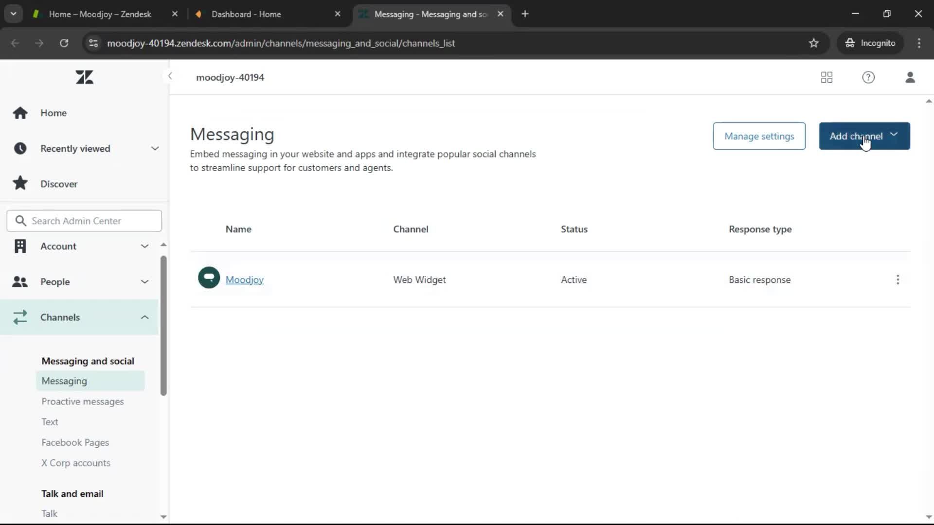 Installing a widget screenshot