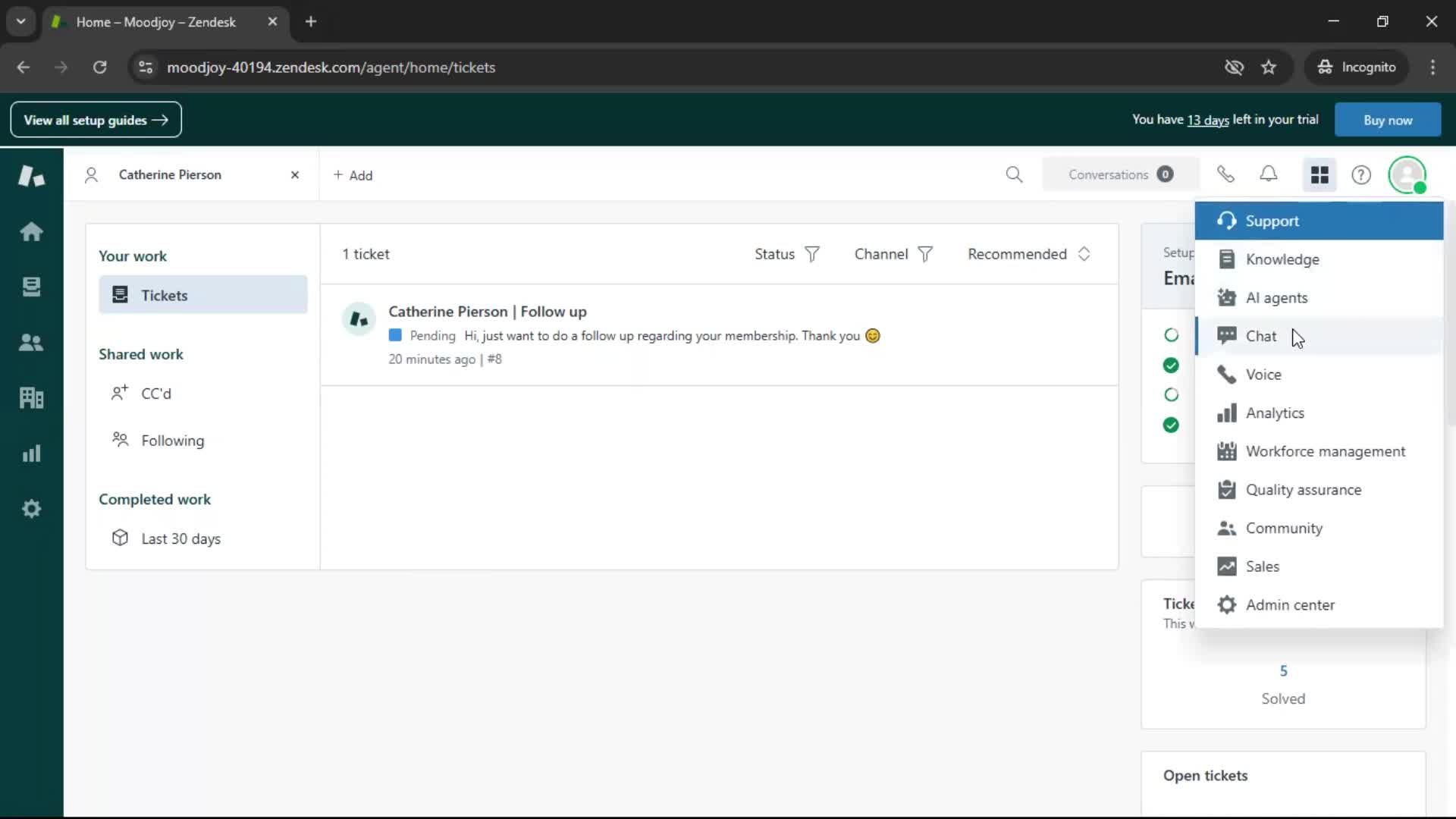 Installing a widget screenshot