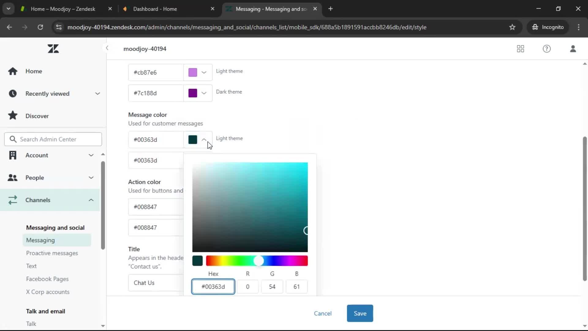 Installing a widget screenshot