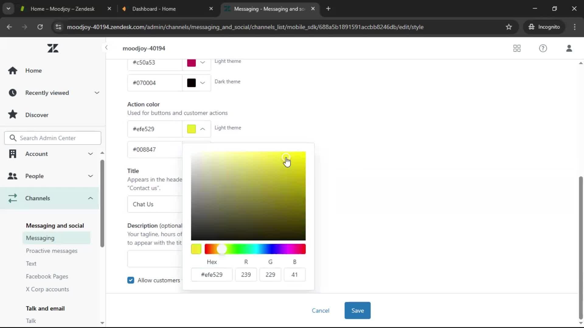 Installing a widget screenshot