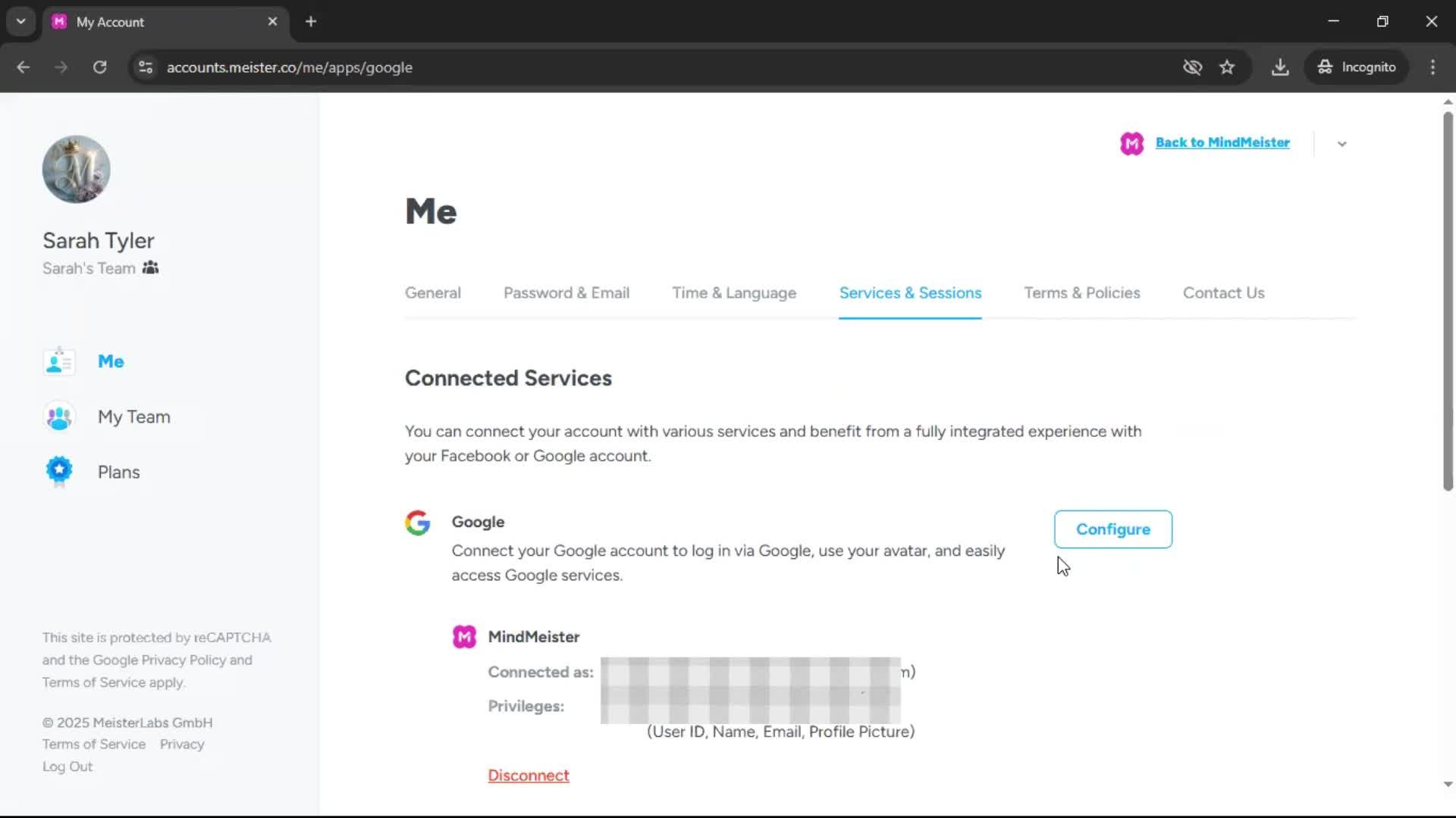 Integrations screenshot