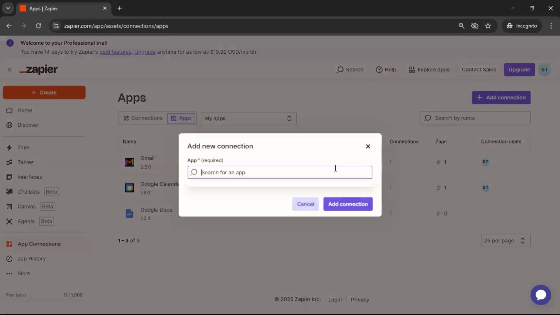 Integrations screenshot