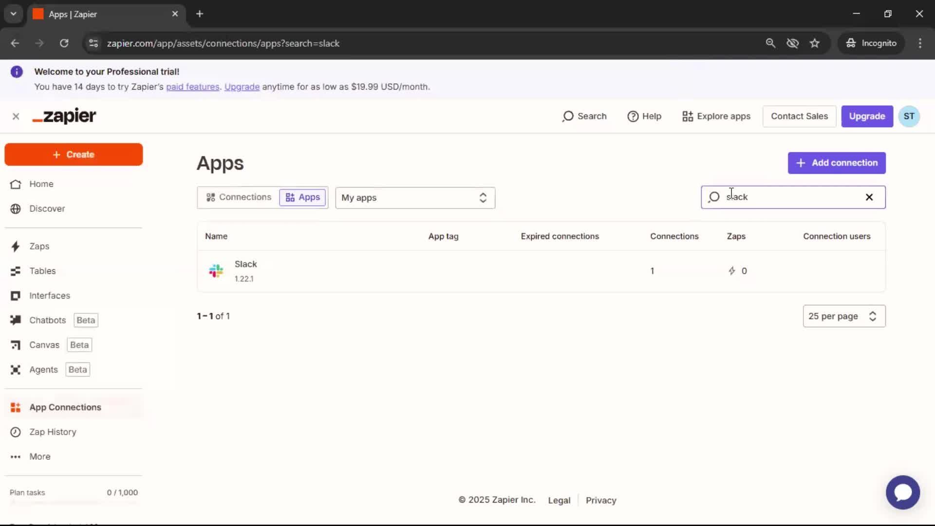 Integrations screenshot