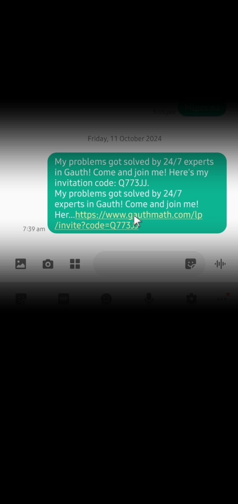 Inviting people screenshot