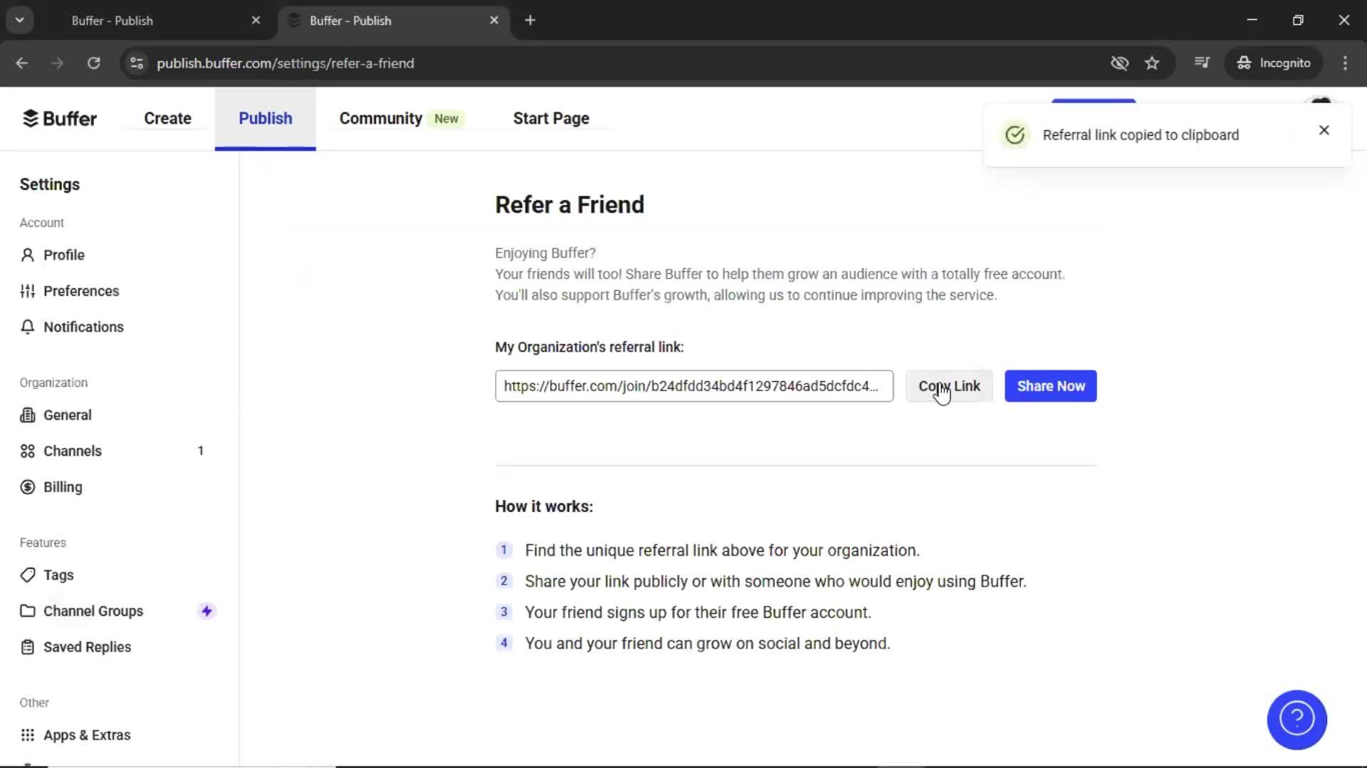 Inviting people on Buffer video thumbnail
