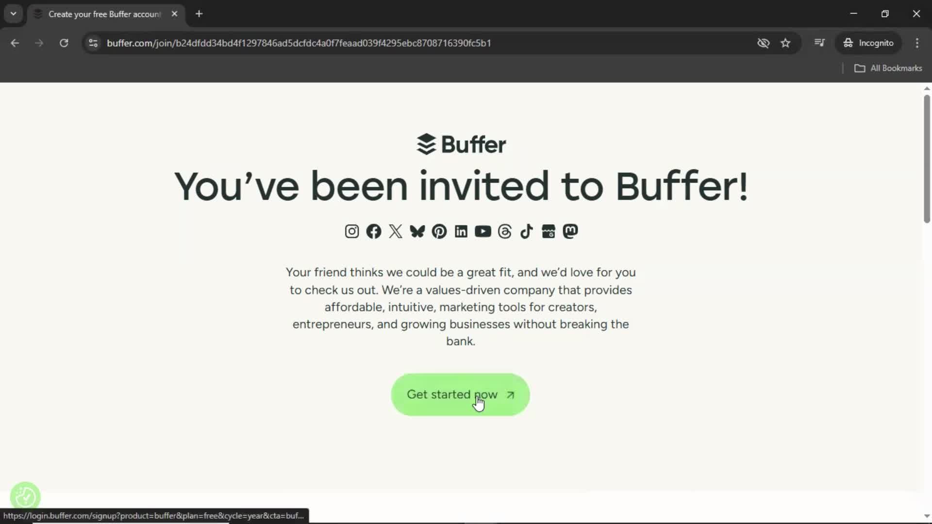 Inviting people screenshot