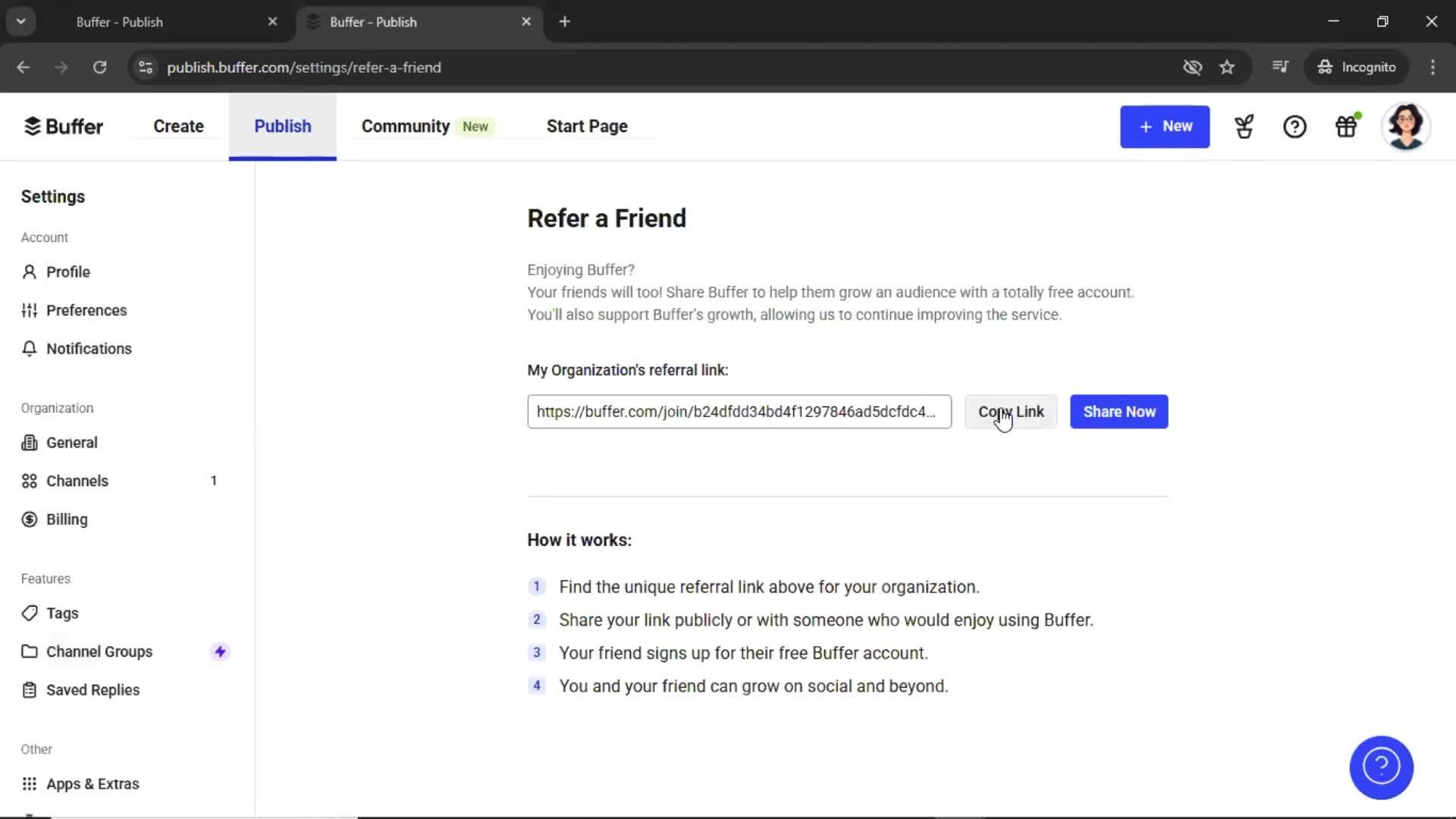 Inviting people on Buffer video thumbnail