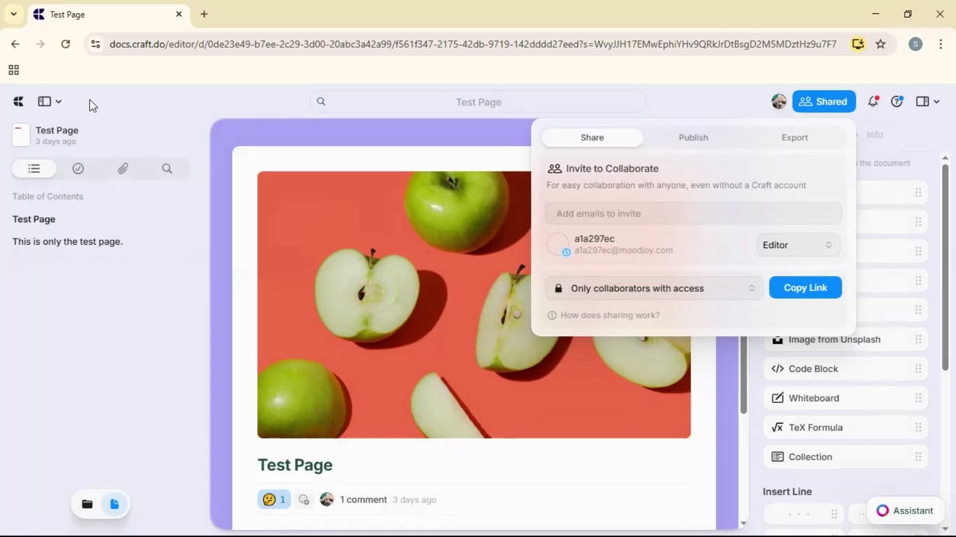 Inviting people screenshot