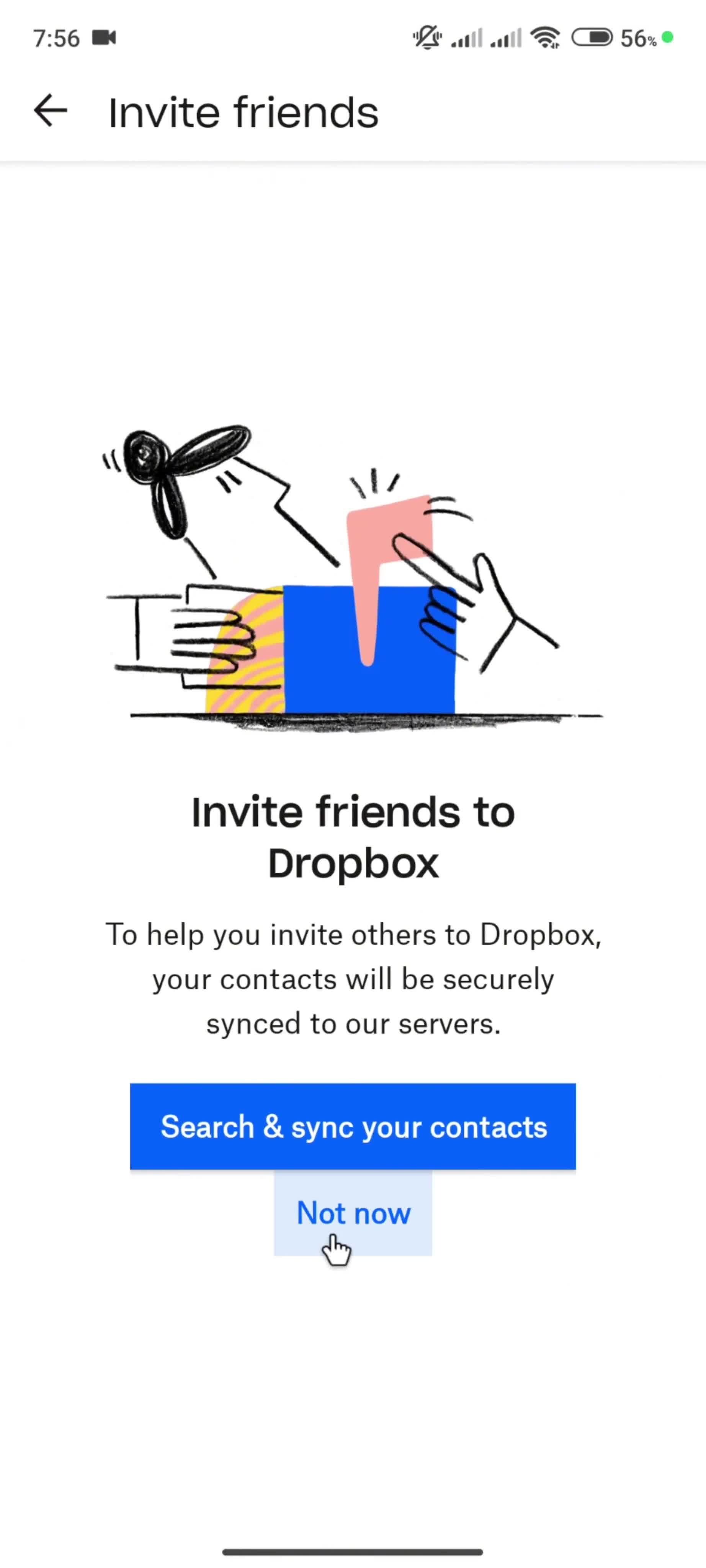 Inviting people screenshot