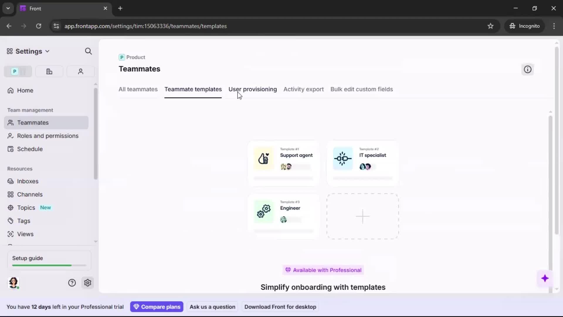 Inviting people screenshot