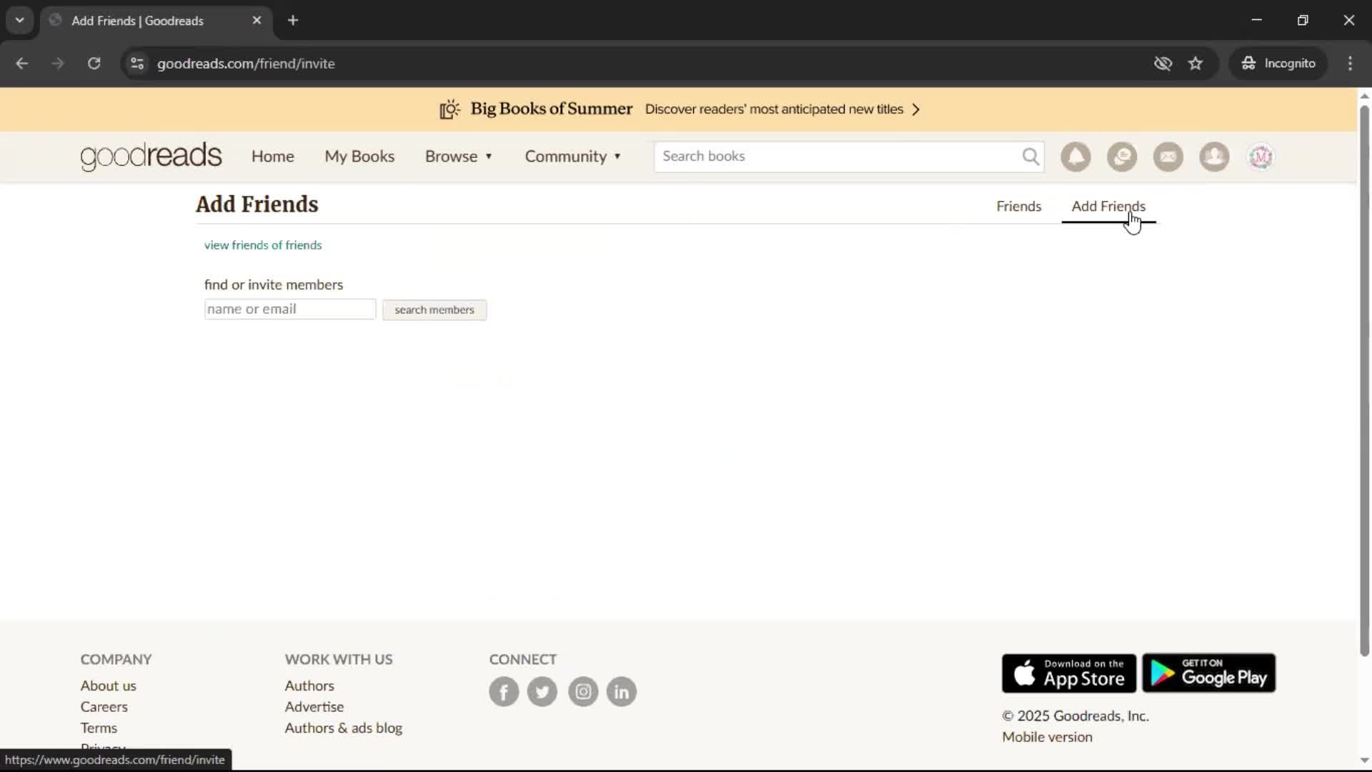 Inviting people screenshot