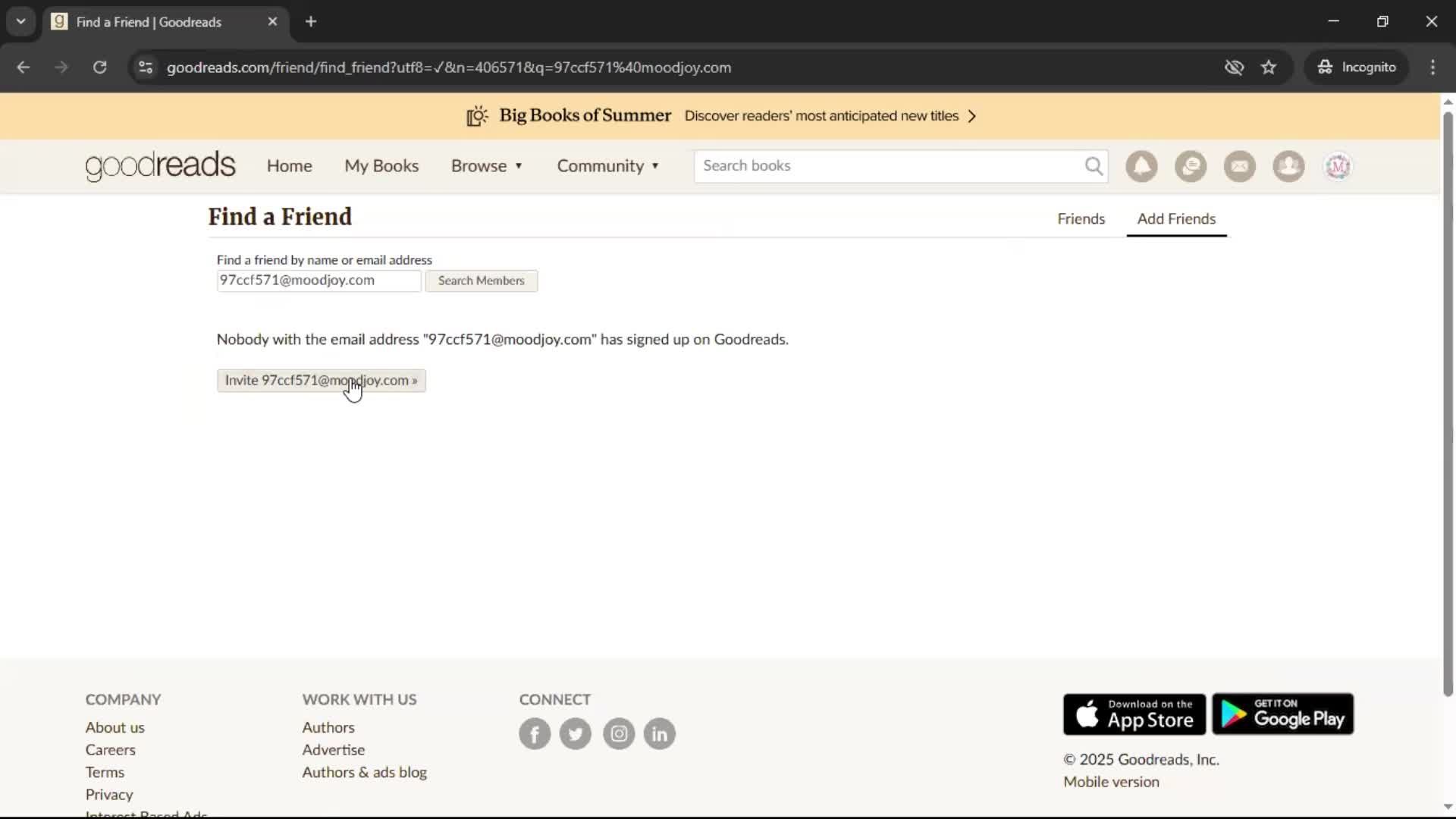 Inviting people screenshot