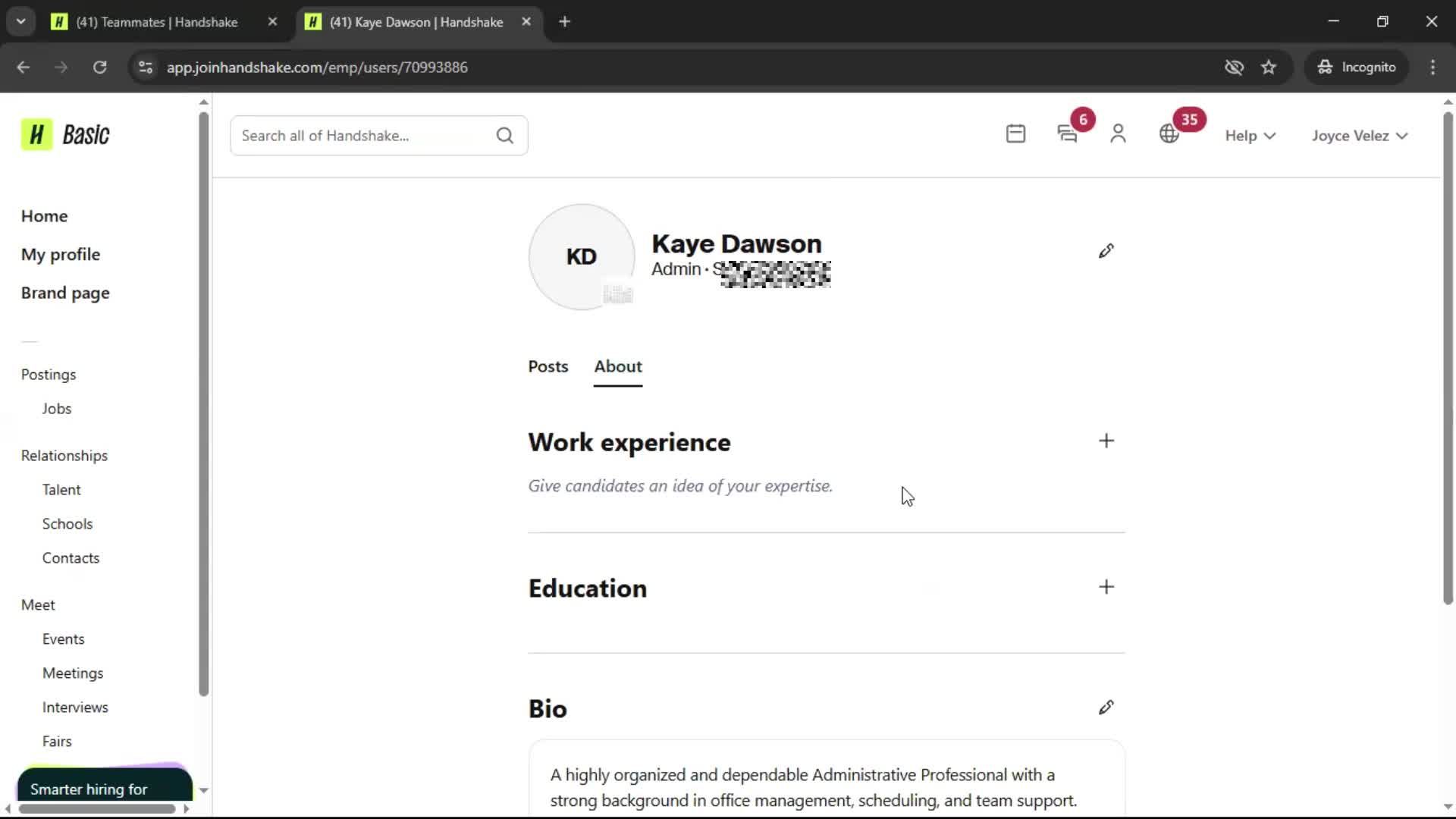 Inviting people screenshot