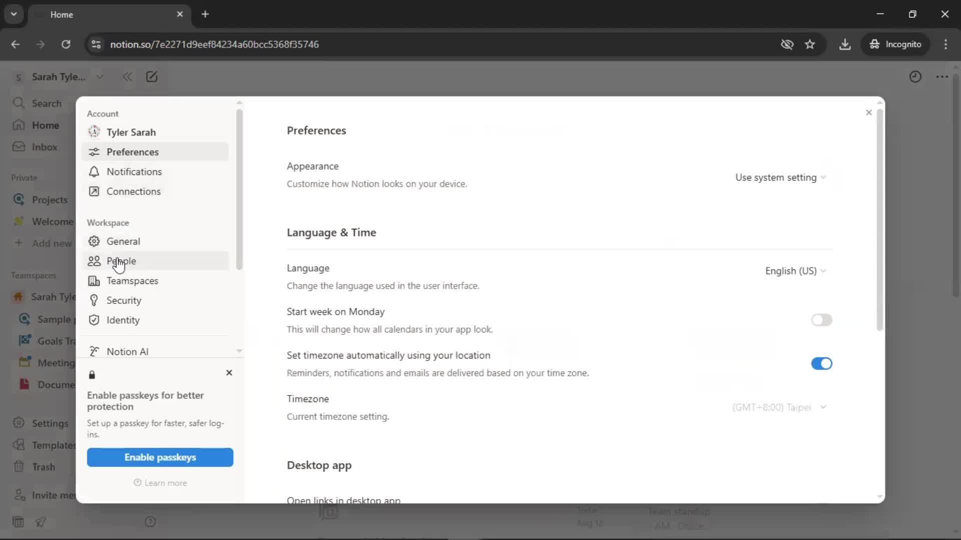Inviting people screenshot