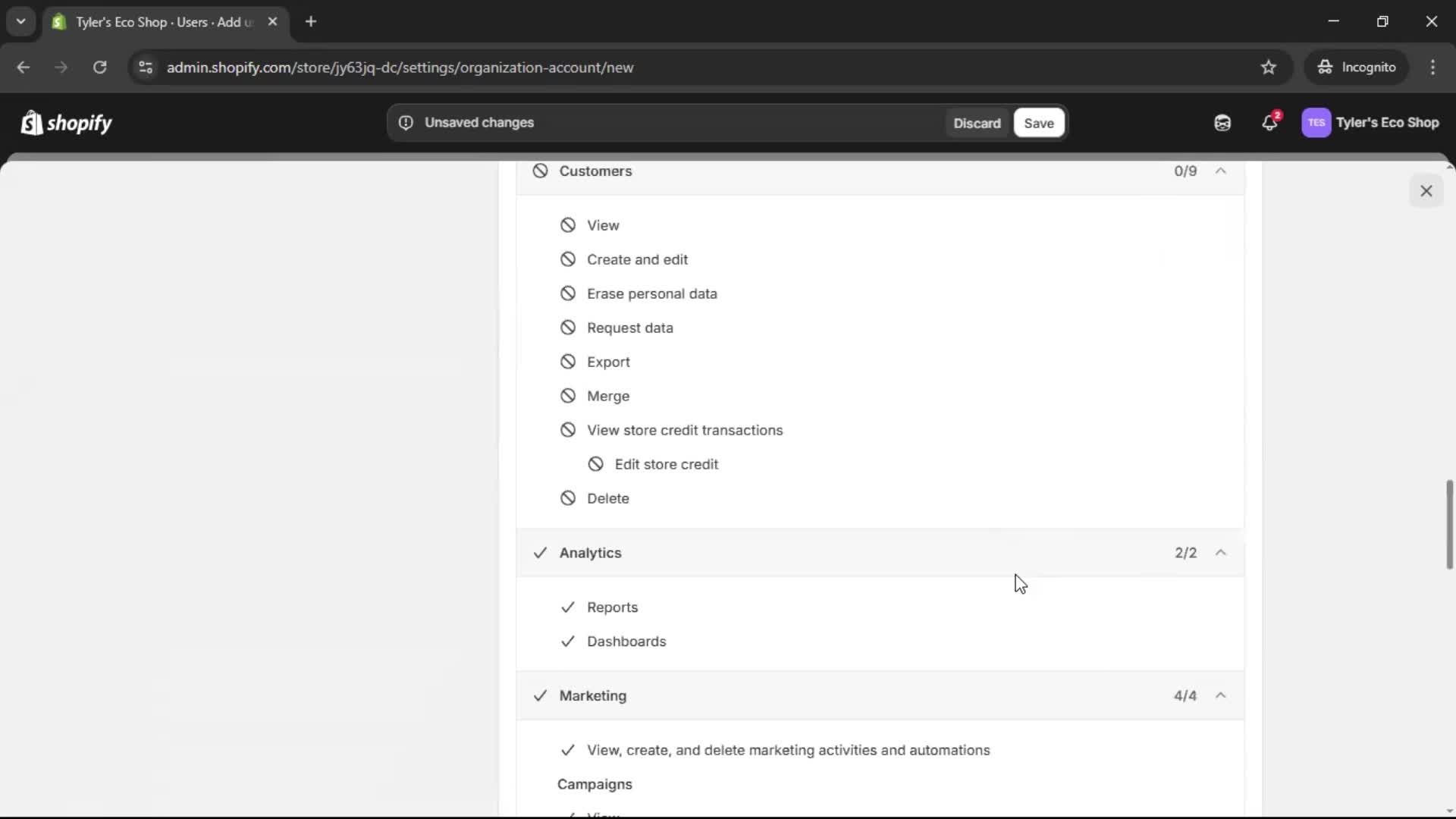 Inviting people screenshot