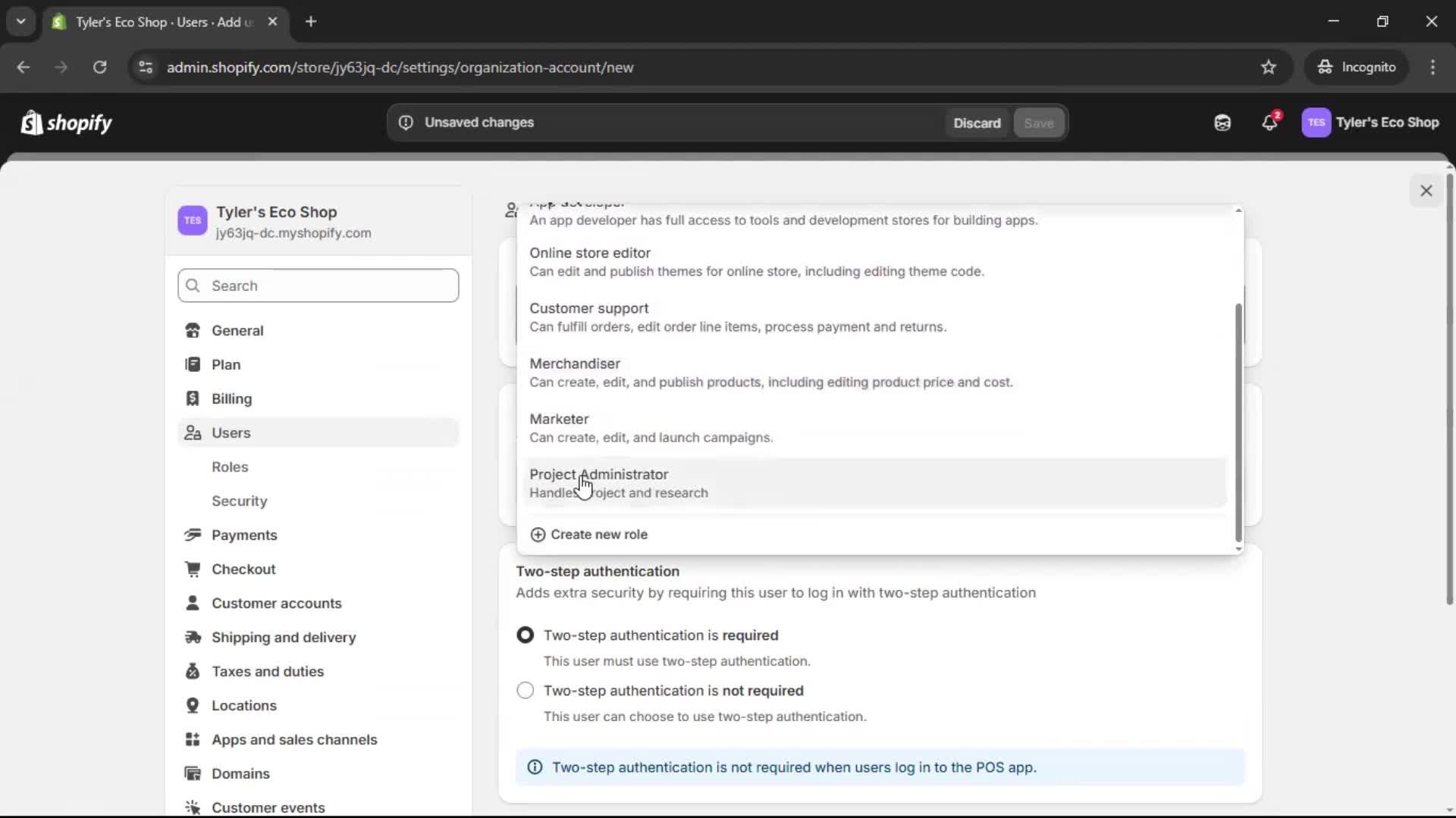 Inviting people screenshot