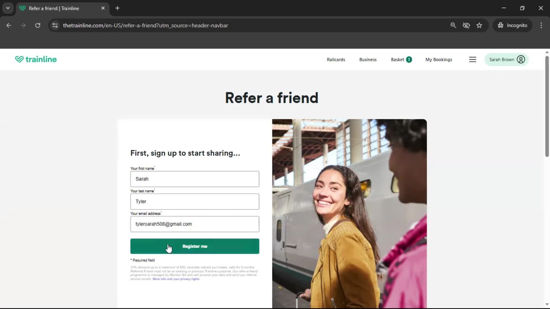 Inviting people screenshot