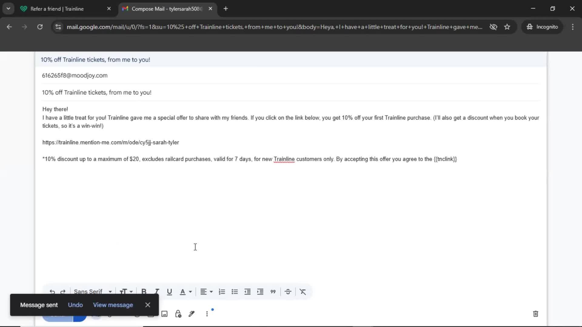 Inviting people screenshot