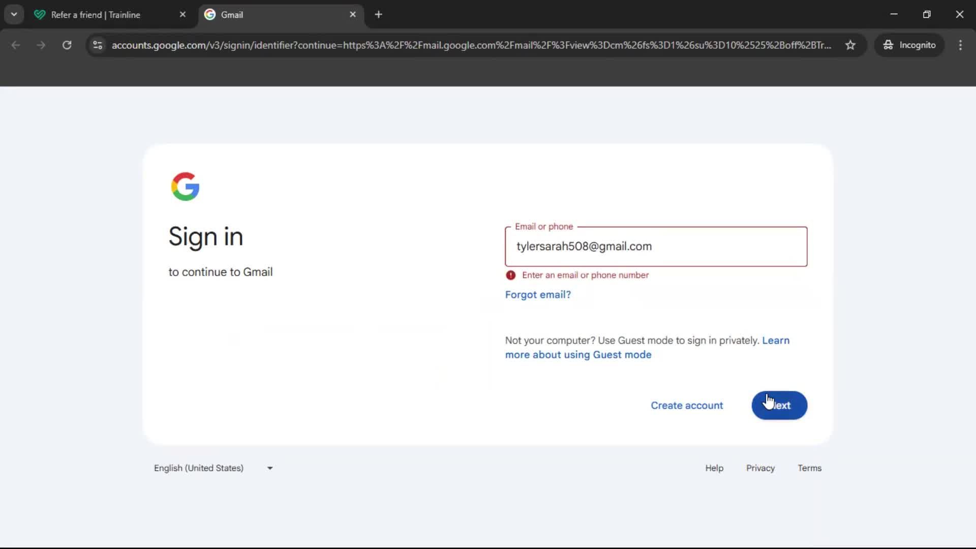 Inviting people screenshot