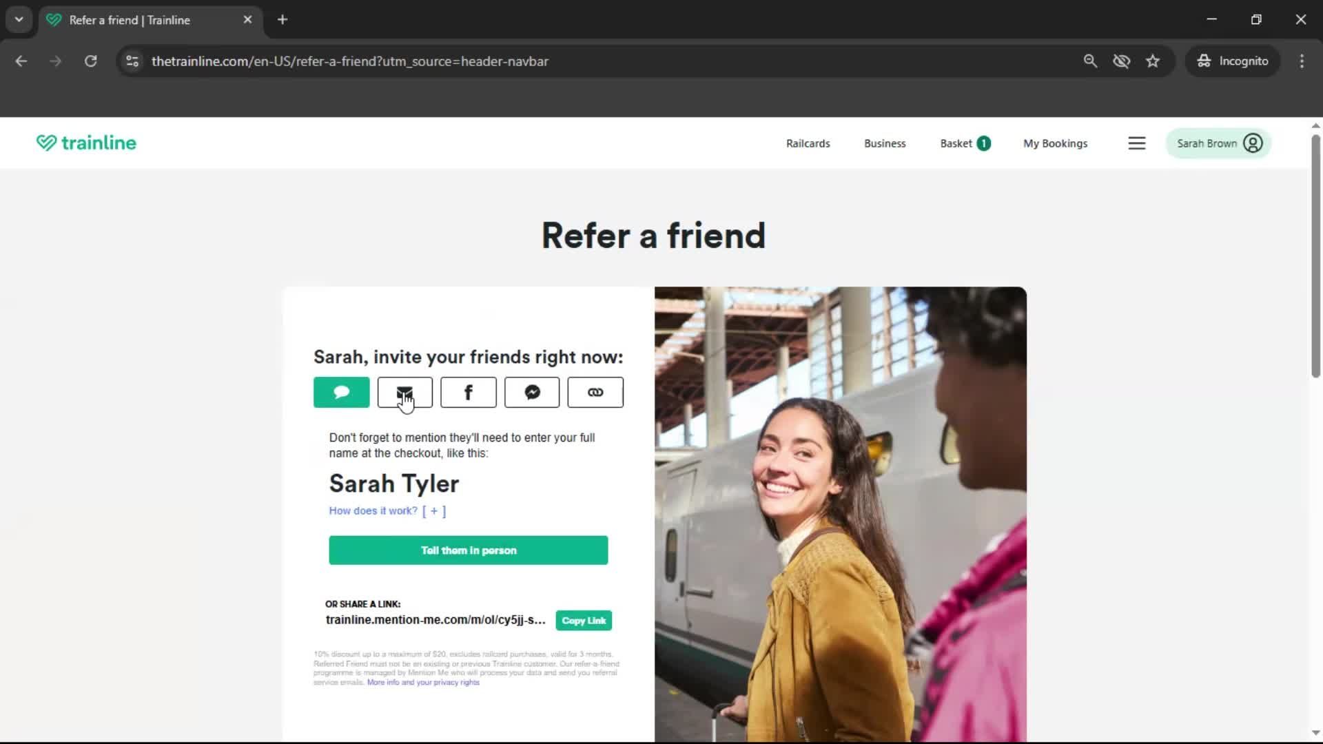 Inviting people screenshot