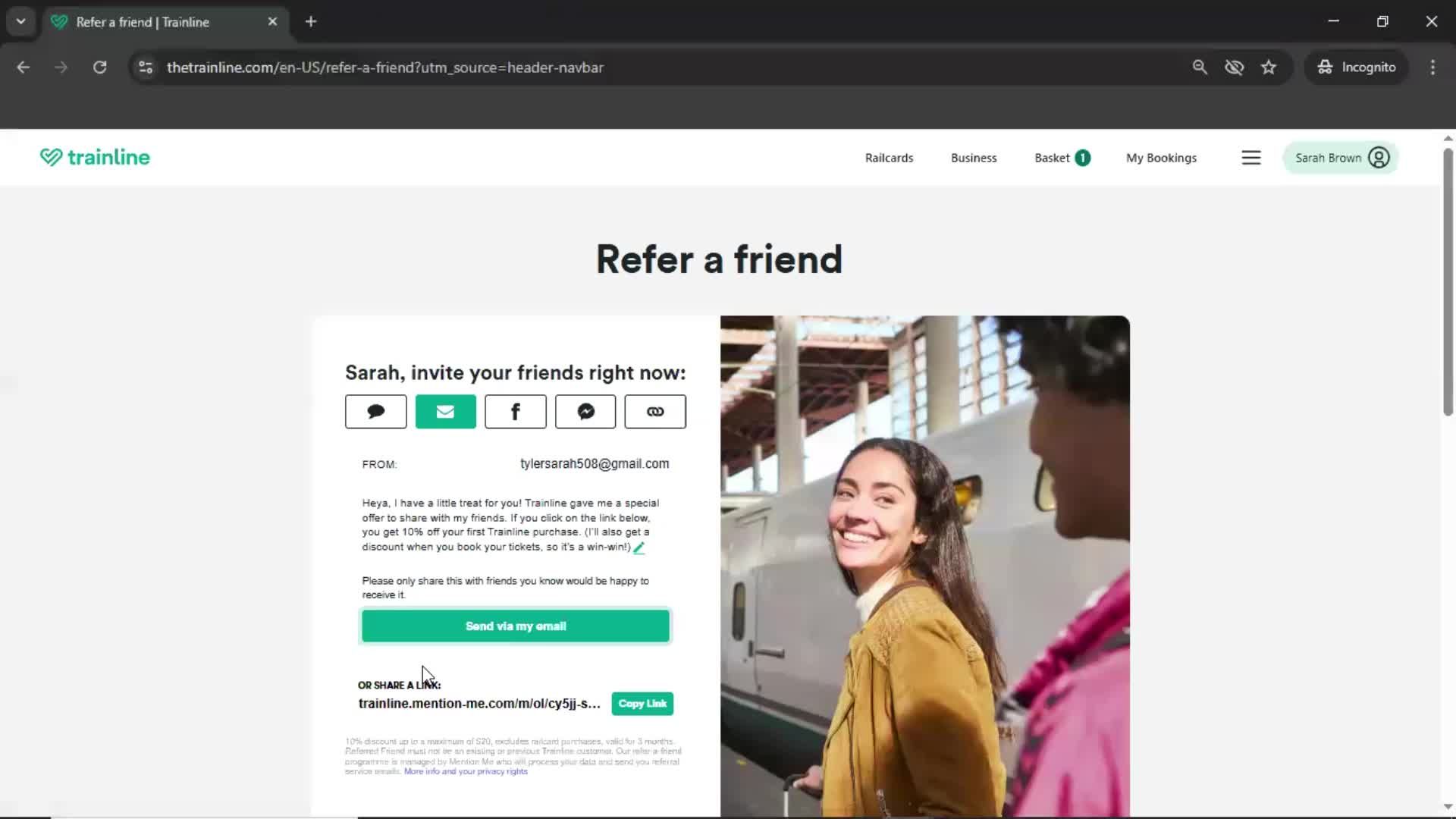 Inviting people screenshot