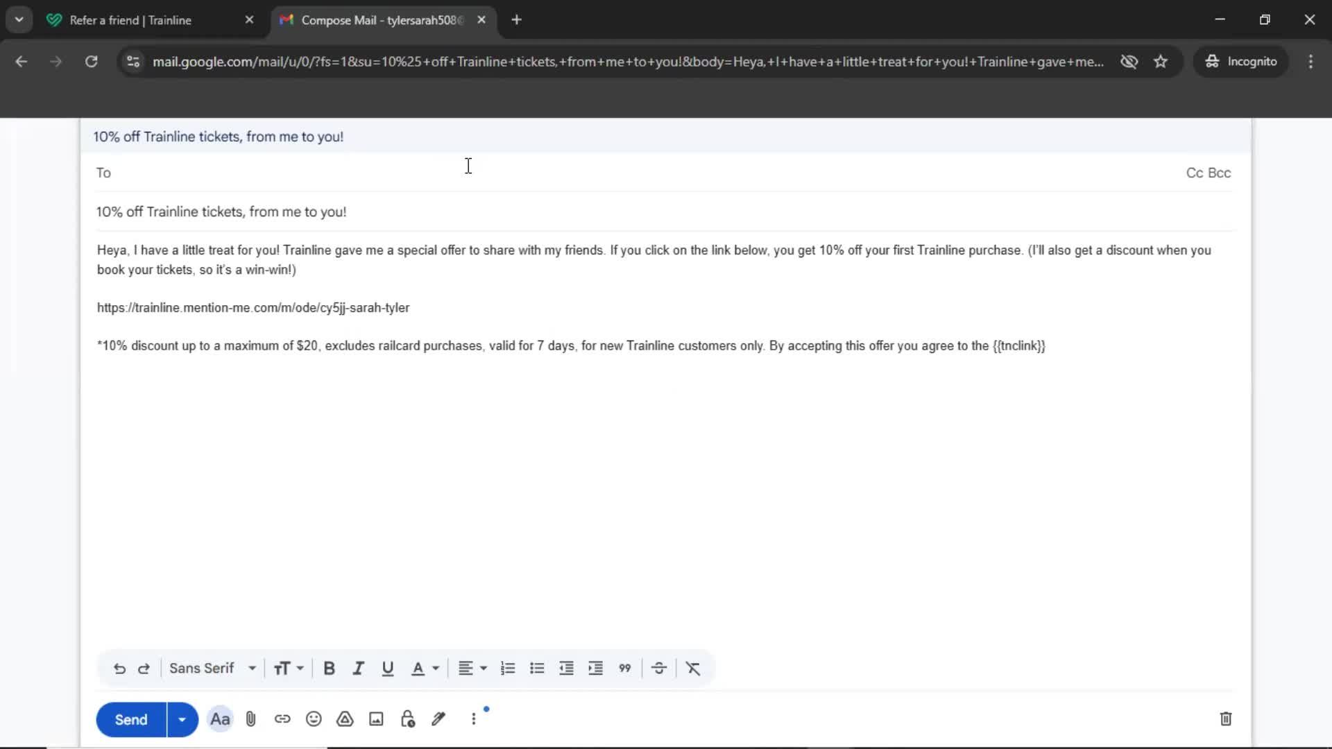Inviting people screenshot