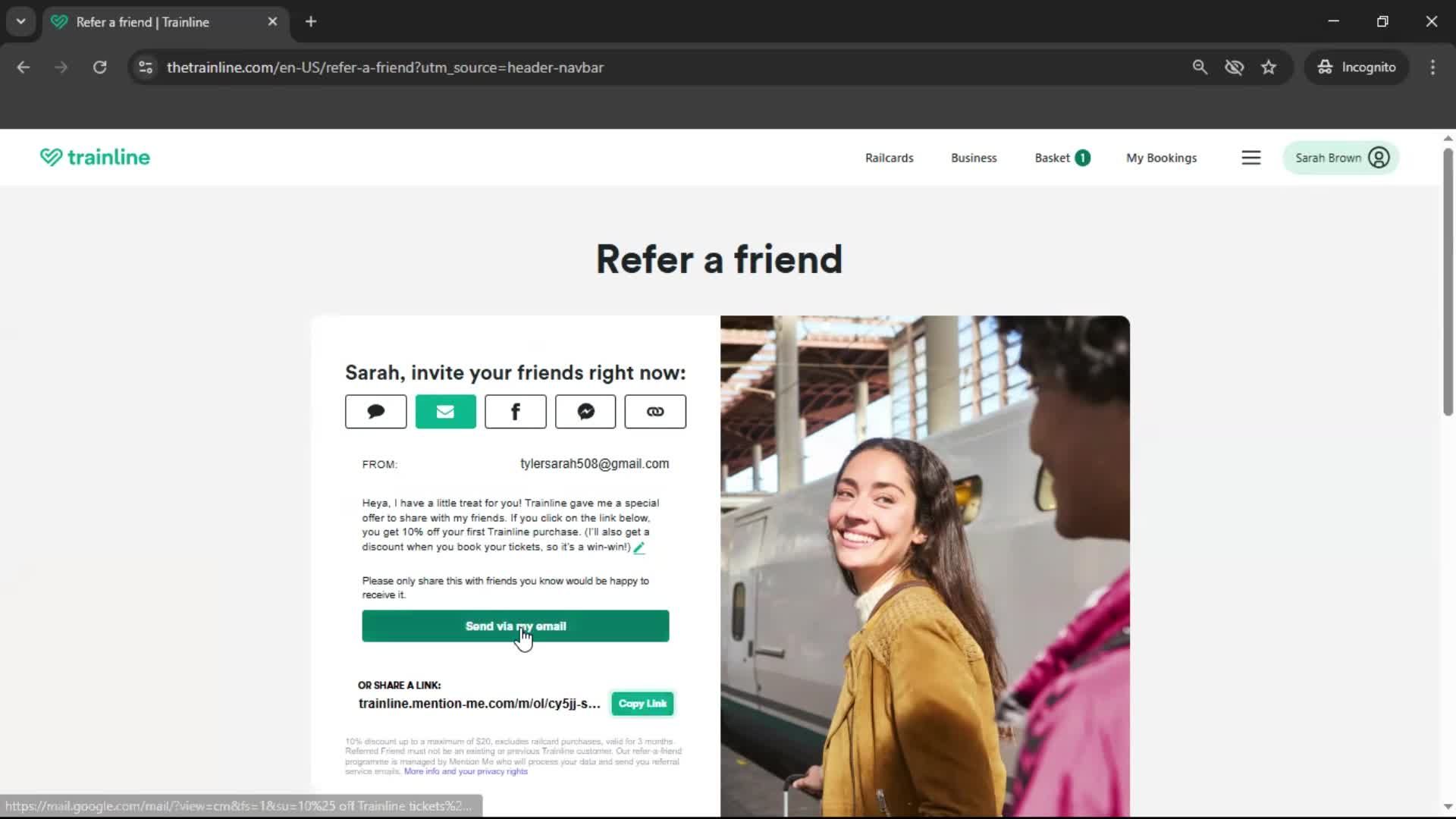 Inviting people screenshot