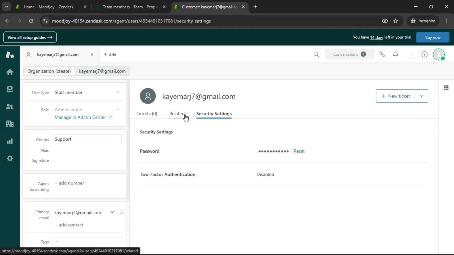 Inviting people screenshot