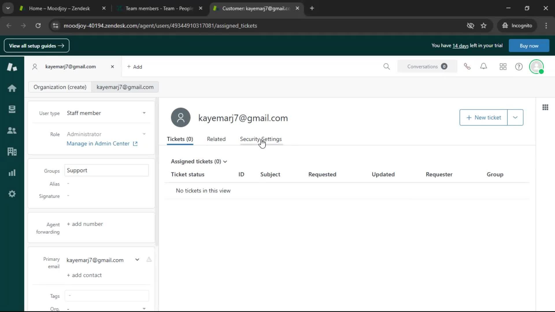 Inviting people screenshot