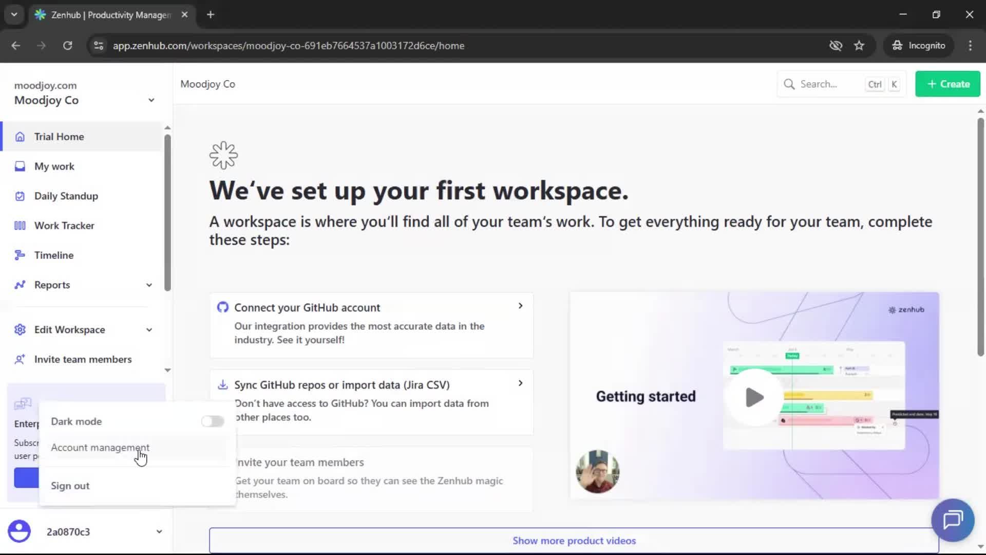 Inviting people screenshot