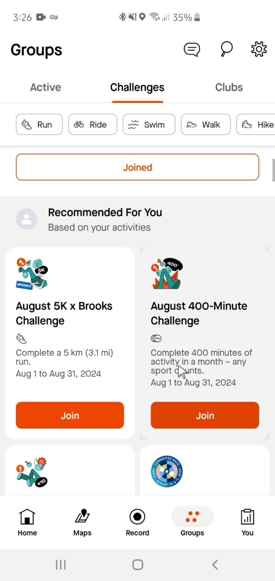 Joining a group on Strava video thumbnail