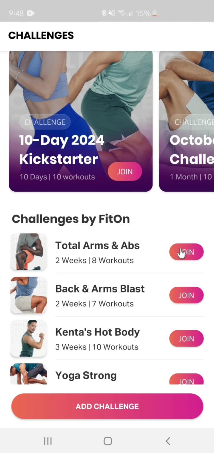 Joining workouts on FitOn video thumbnail