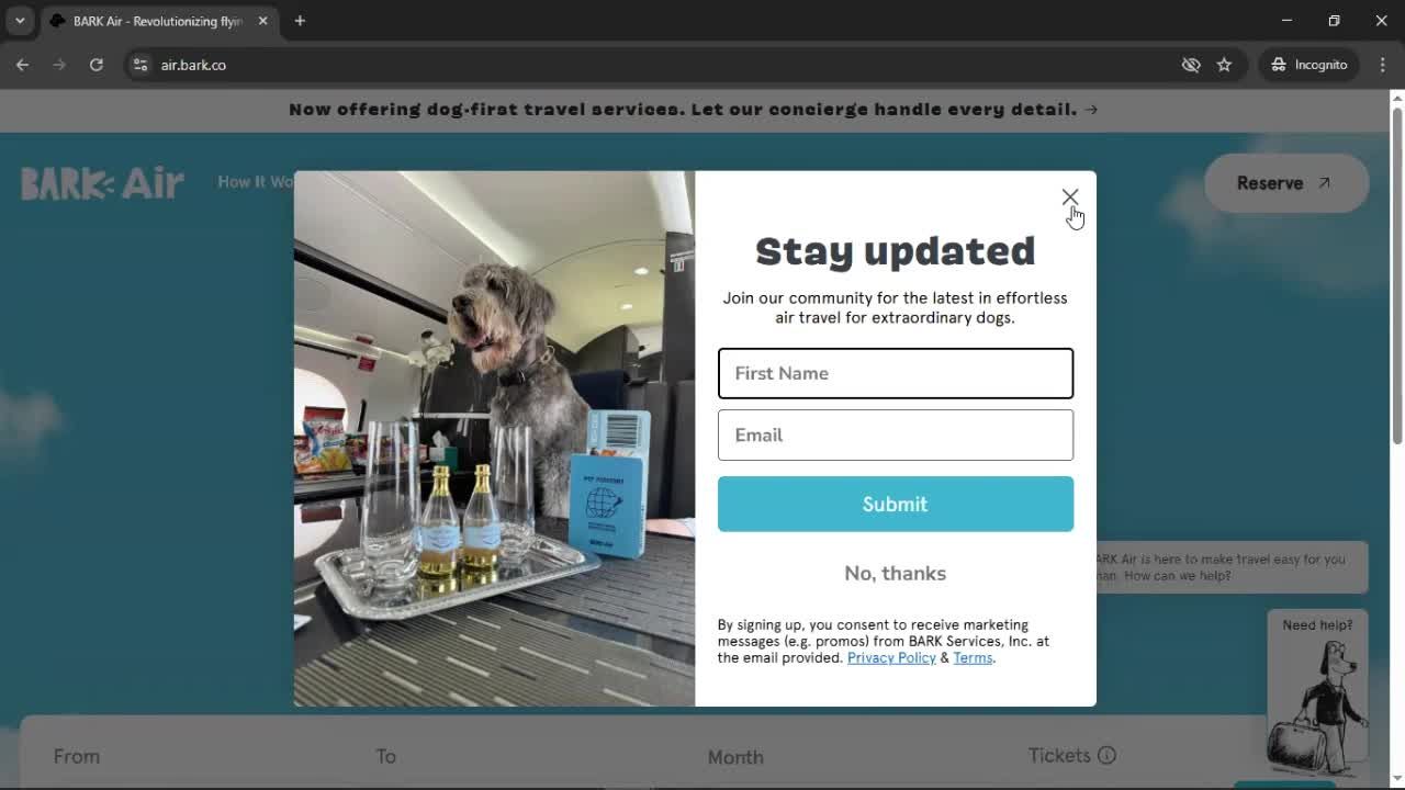 Joining waitlist screenshot