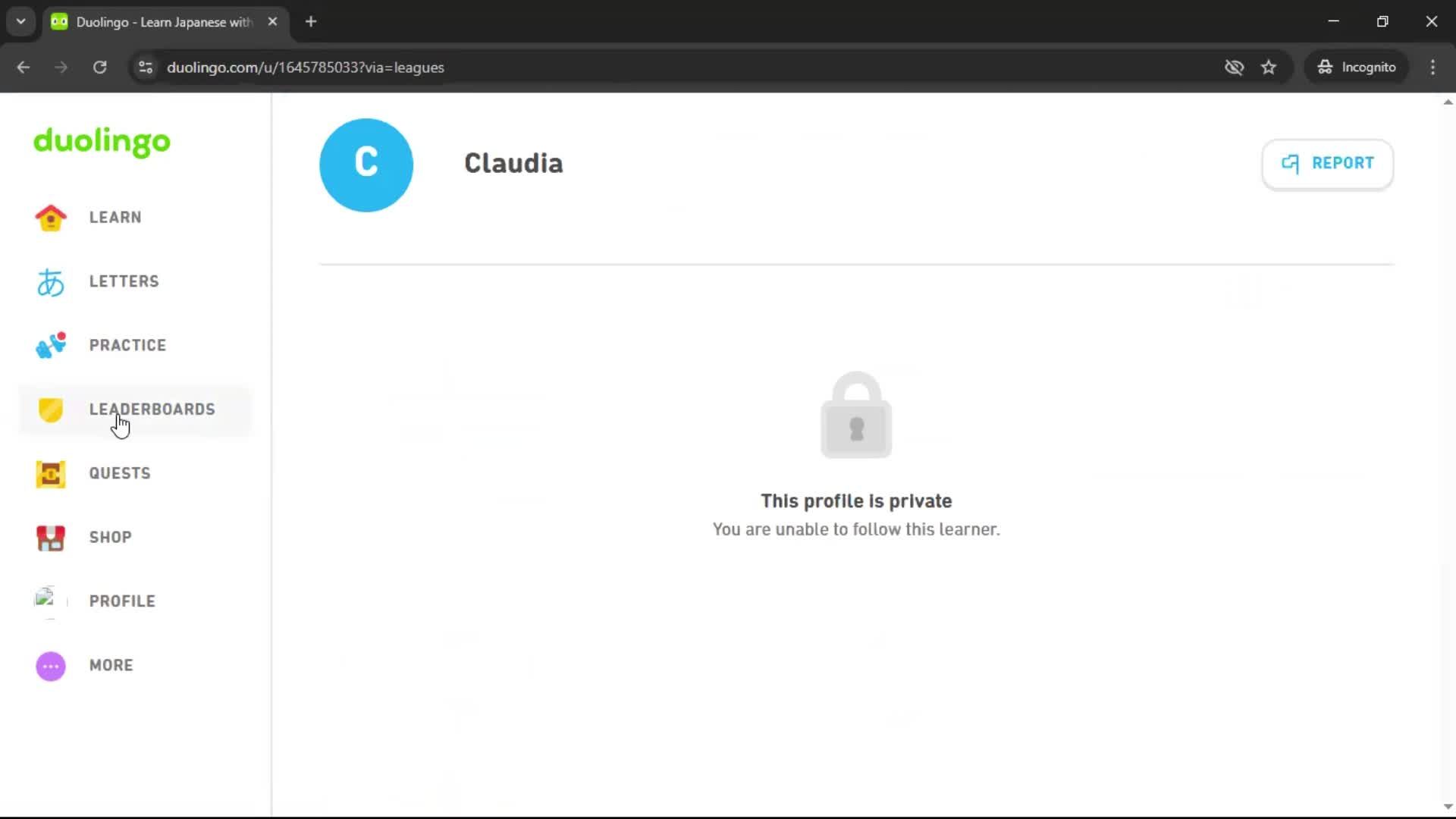 Leaderboard screenshot