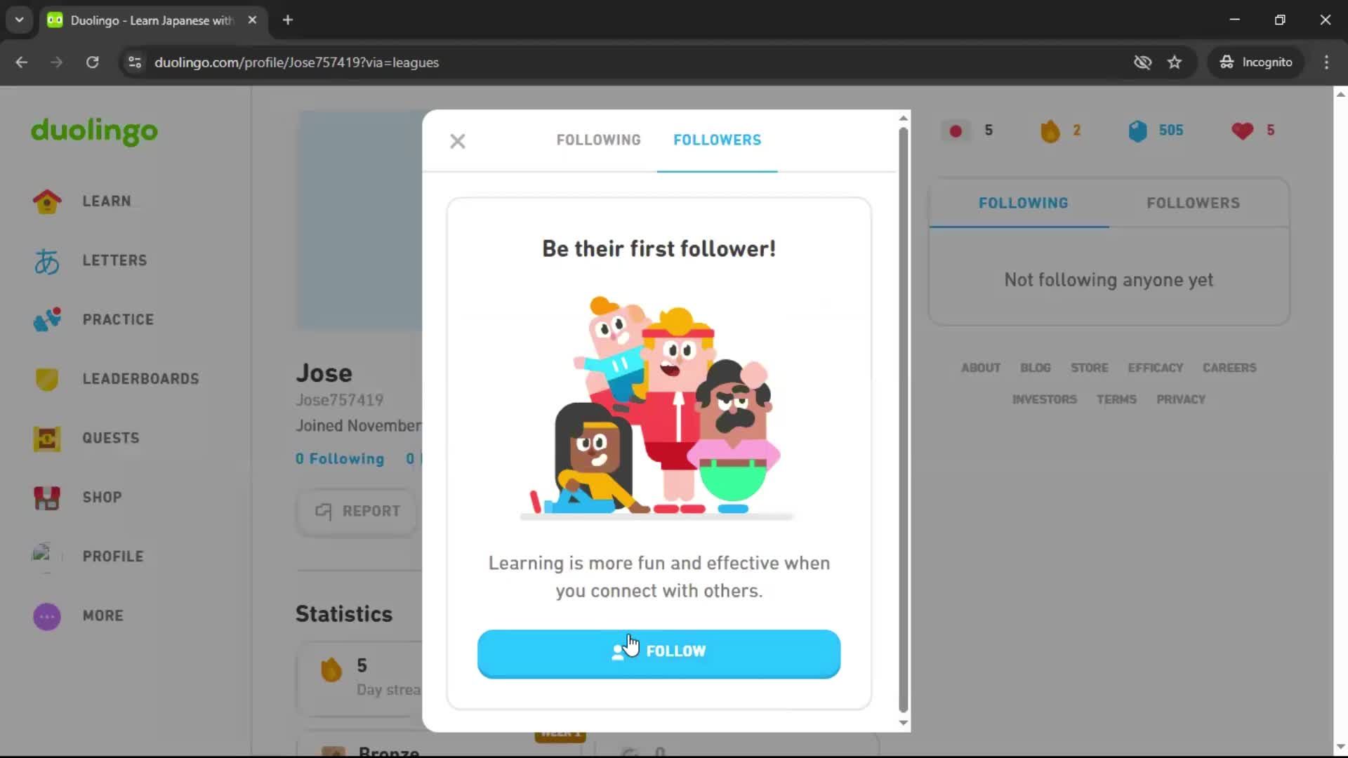 Leaderboard screenshot