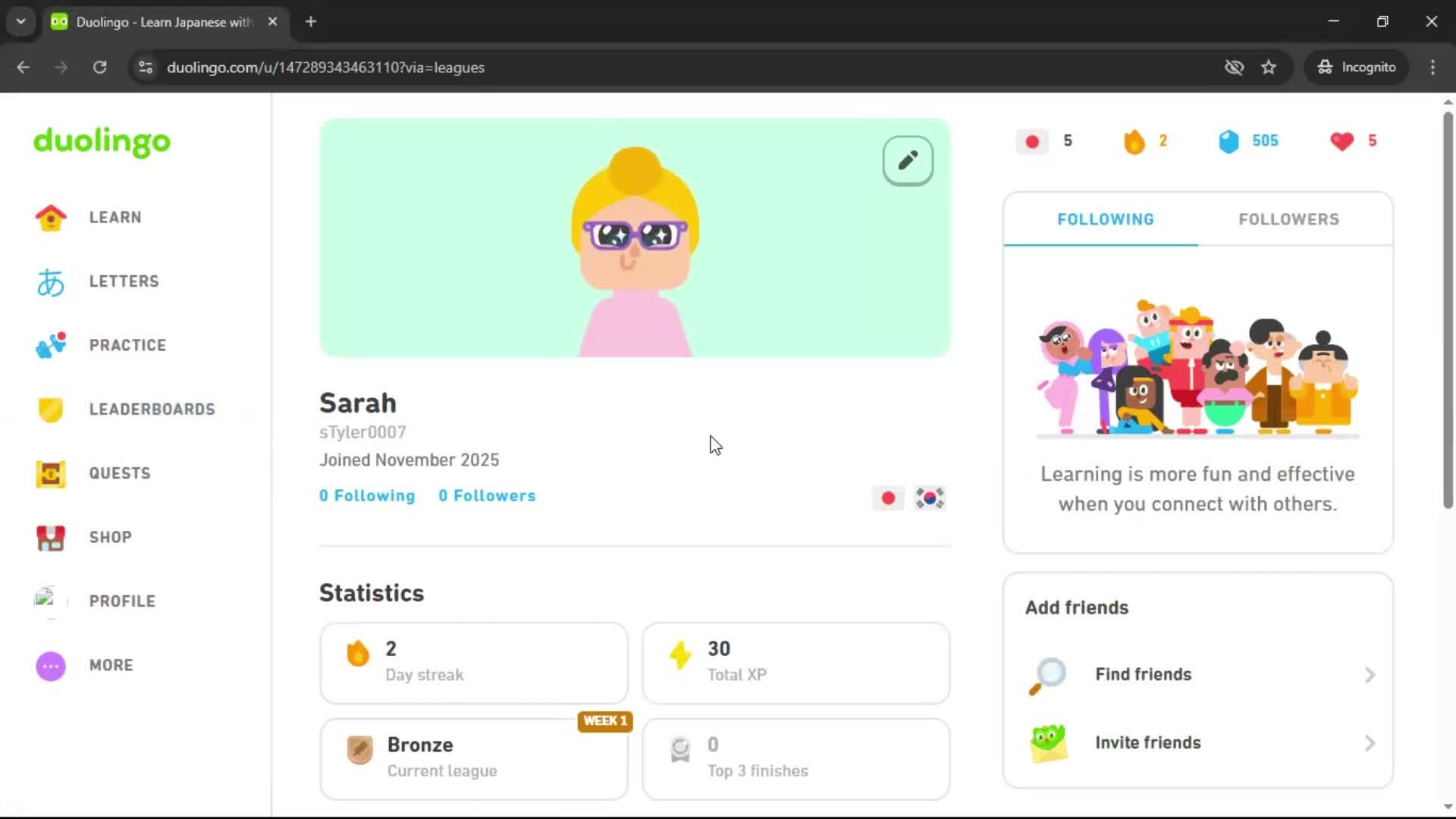 Leaderboard screenshot