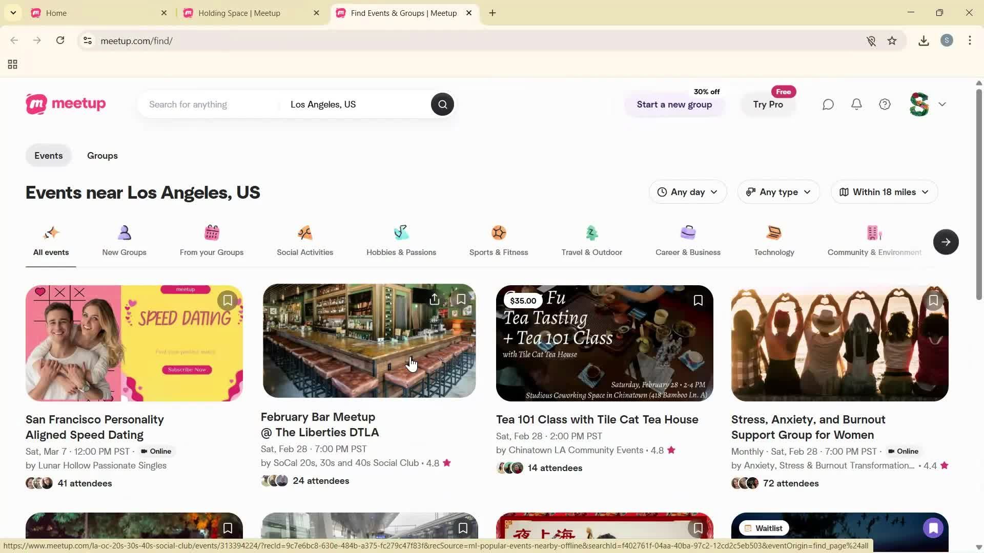 Leaving a group screenshot