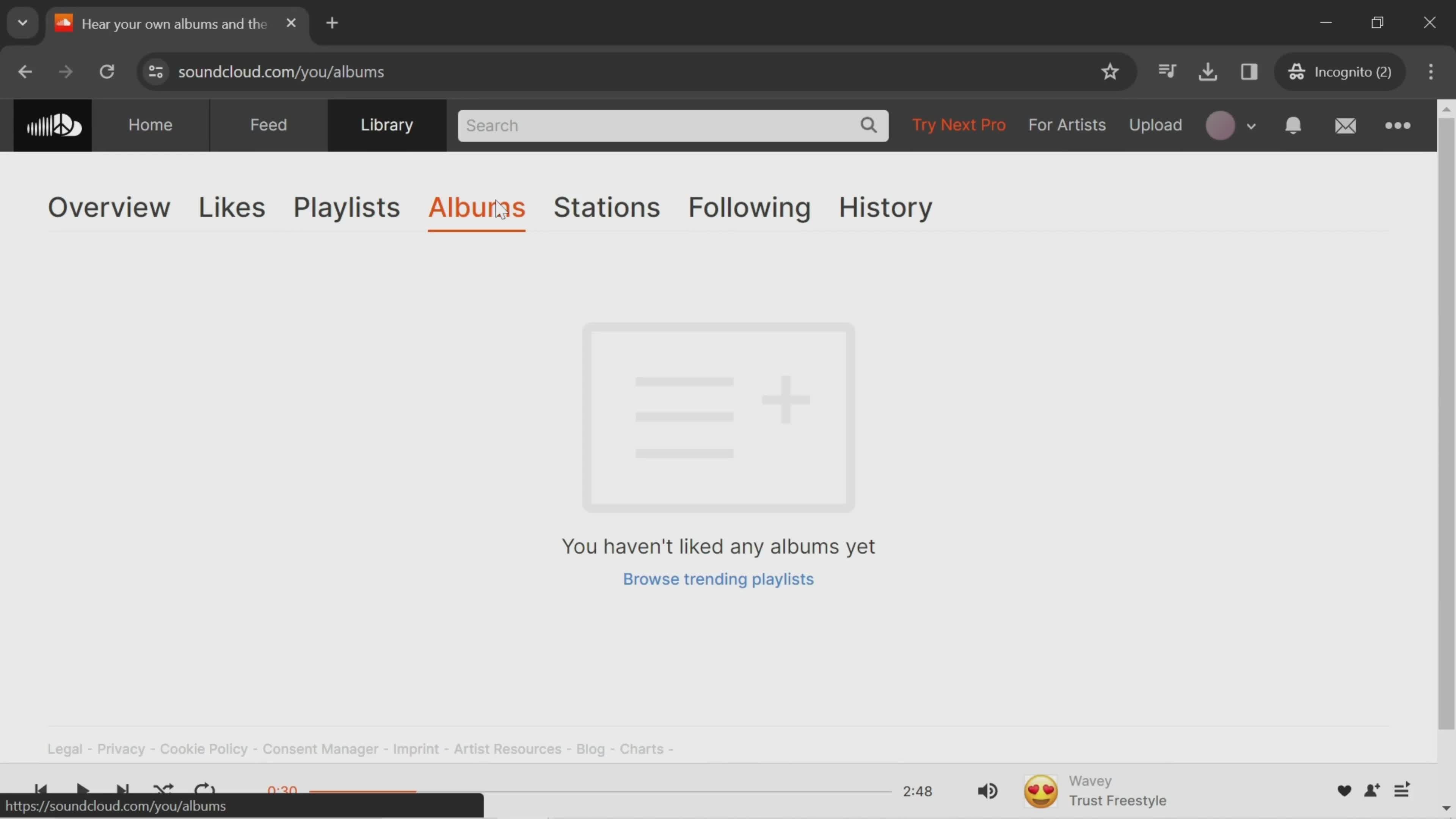 Browsing the library on SoundCloud video thumbnail