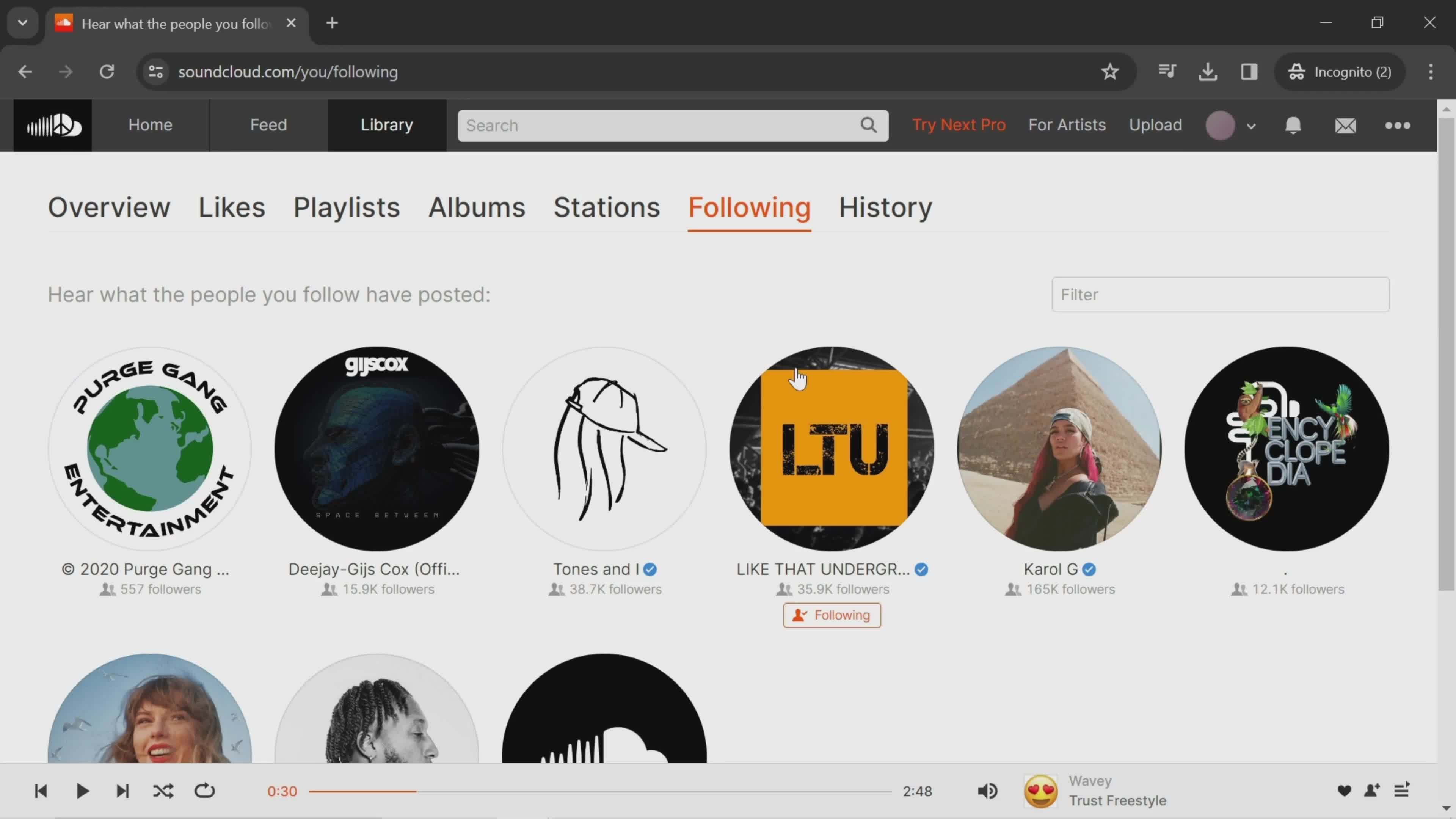 Browsing the library on SoundCloud video thumbnail