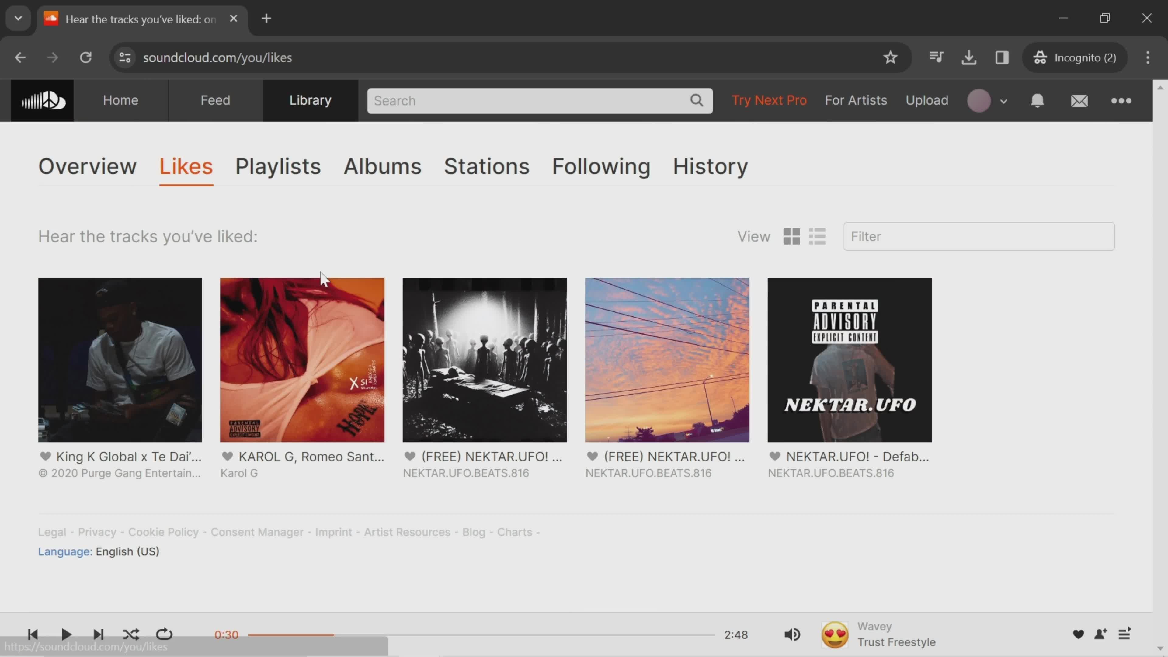 Browsing the library on SoundCloud video thumbnail