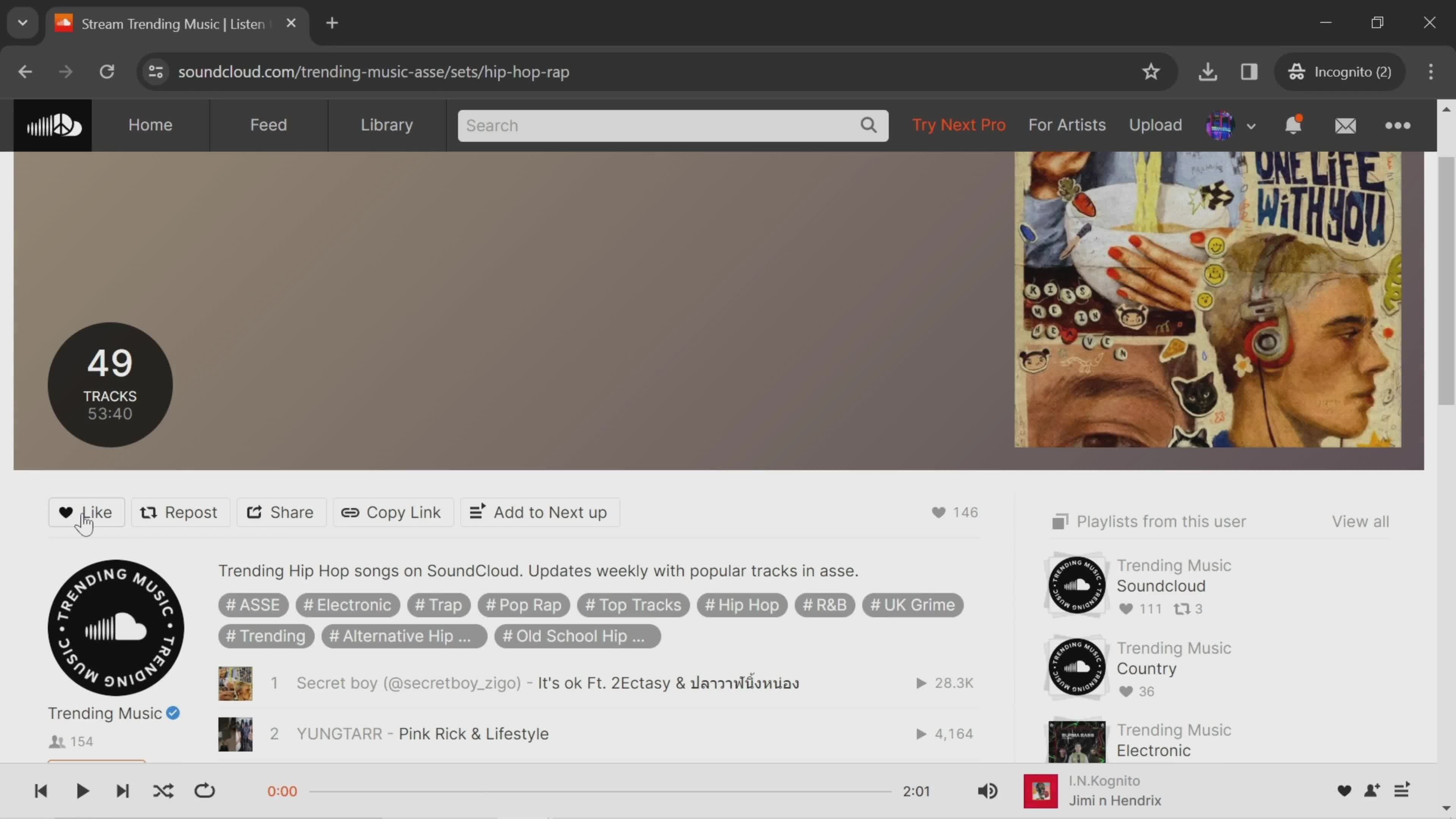 Liking songs on SoundCloud video thumbnail