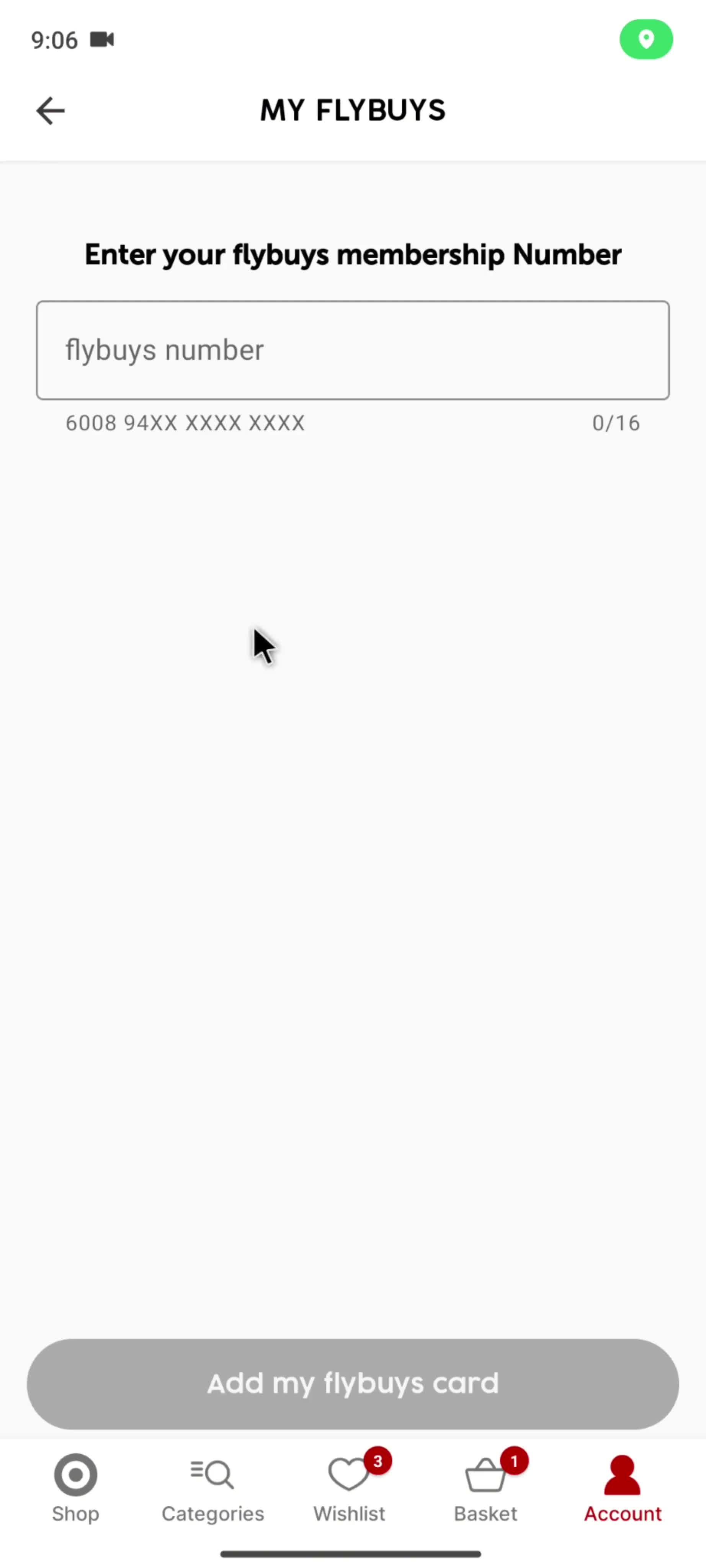 Linking a card screenshot